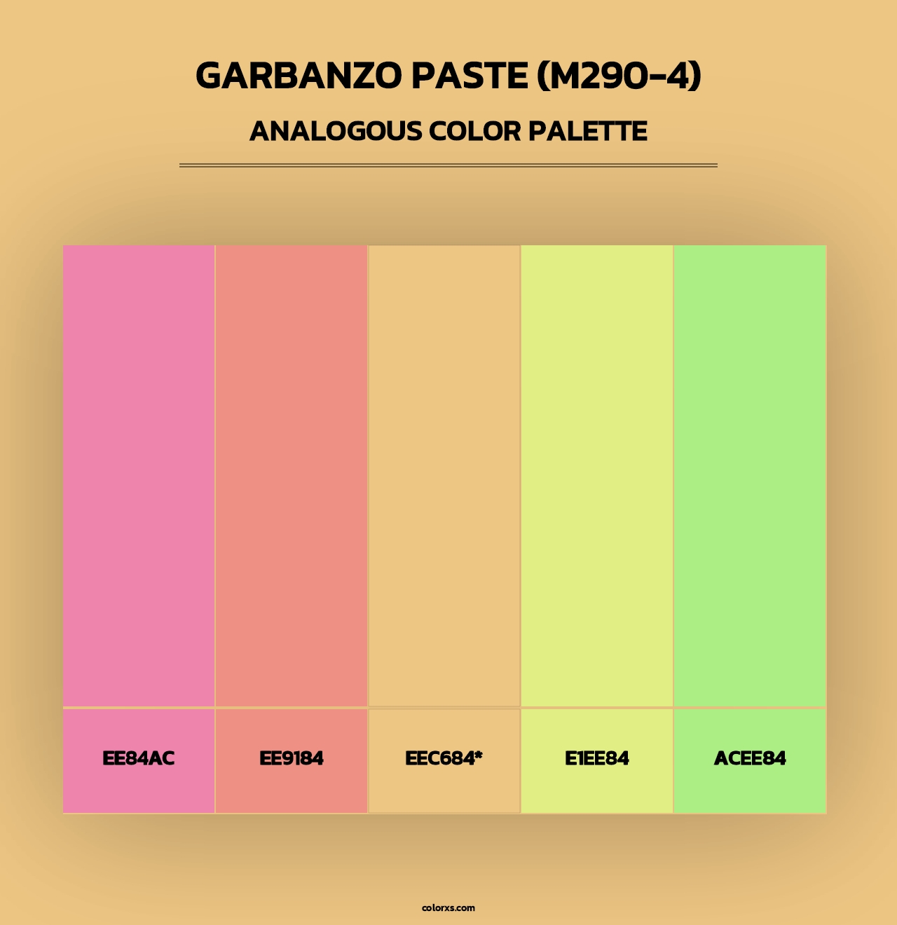 Garbanzo Paste (M290-4) - Analogous Color Palette