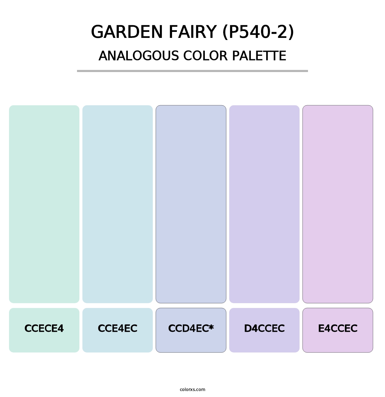 Garden Fairy (P540-2) - Analogous Color Palette
