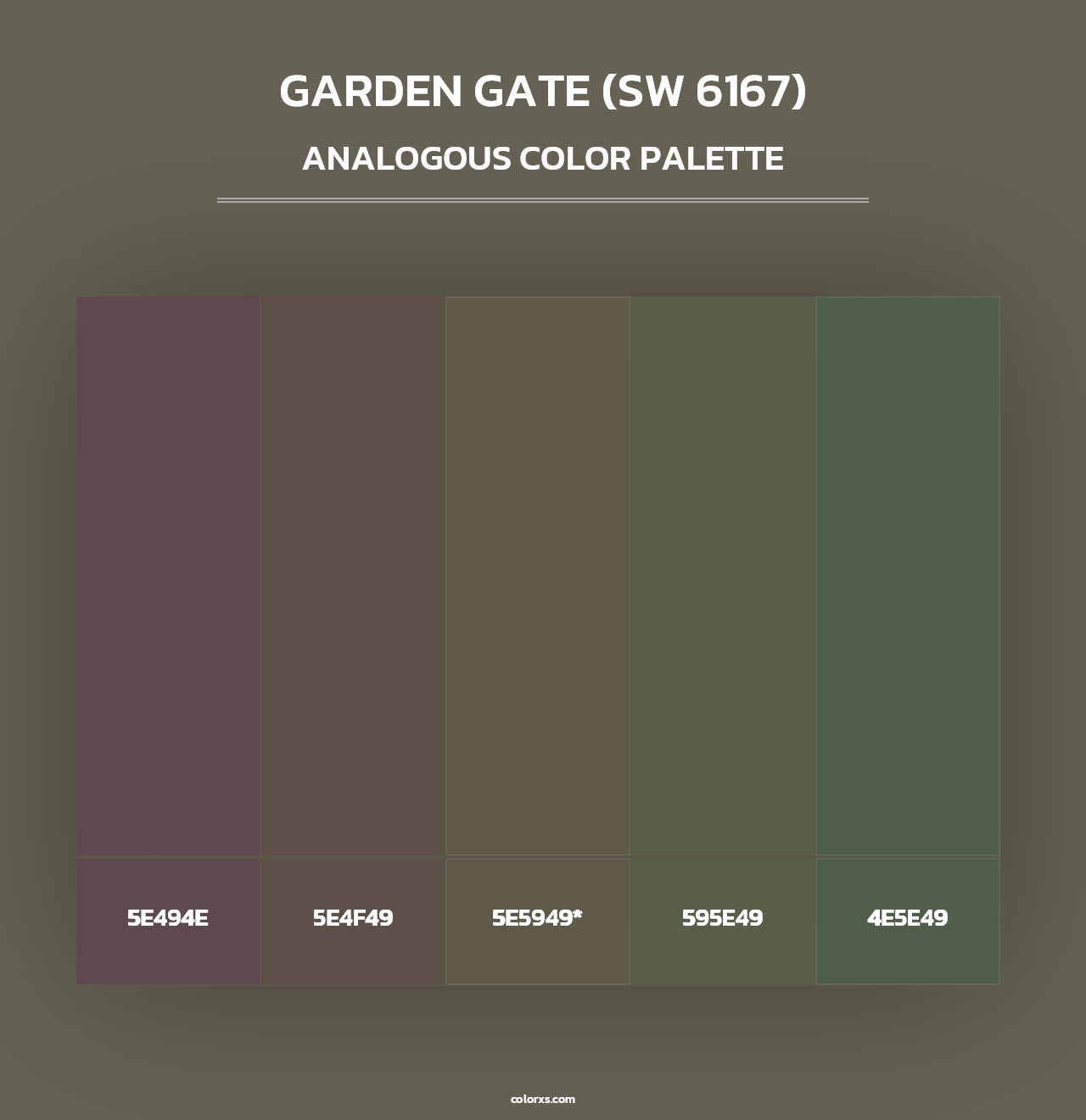 Garden Gate (SW 6167) - Analogous Color Palette