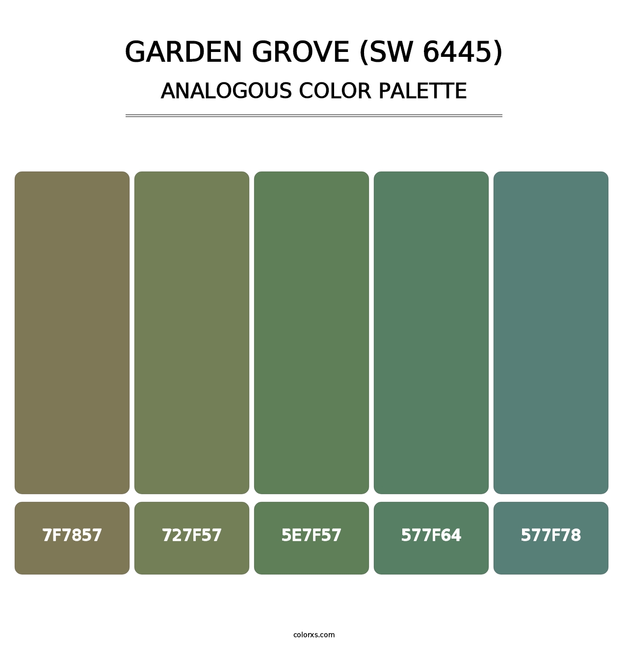 Garden Grove (SW 6445) - Analogous Color Palette