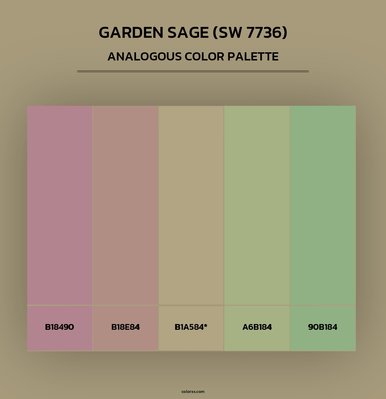 Garden Sage (SW 7736) - Analogous Color Palette