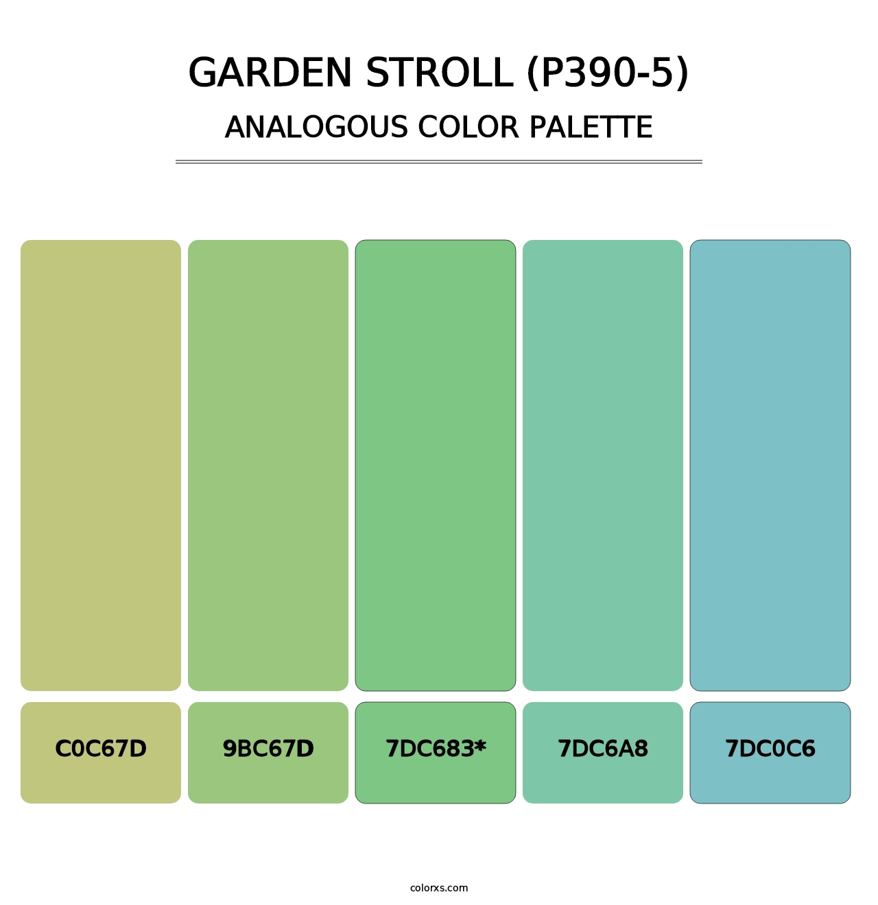 Garden Stroll (P390-5) - Analogous Color Palette