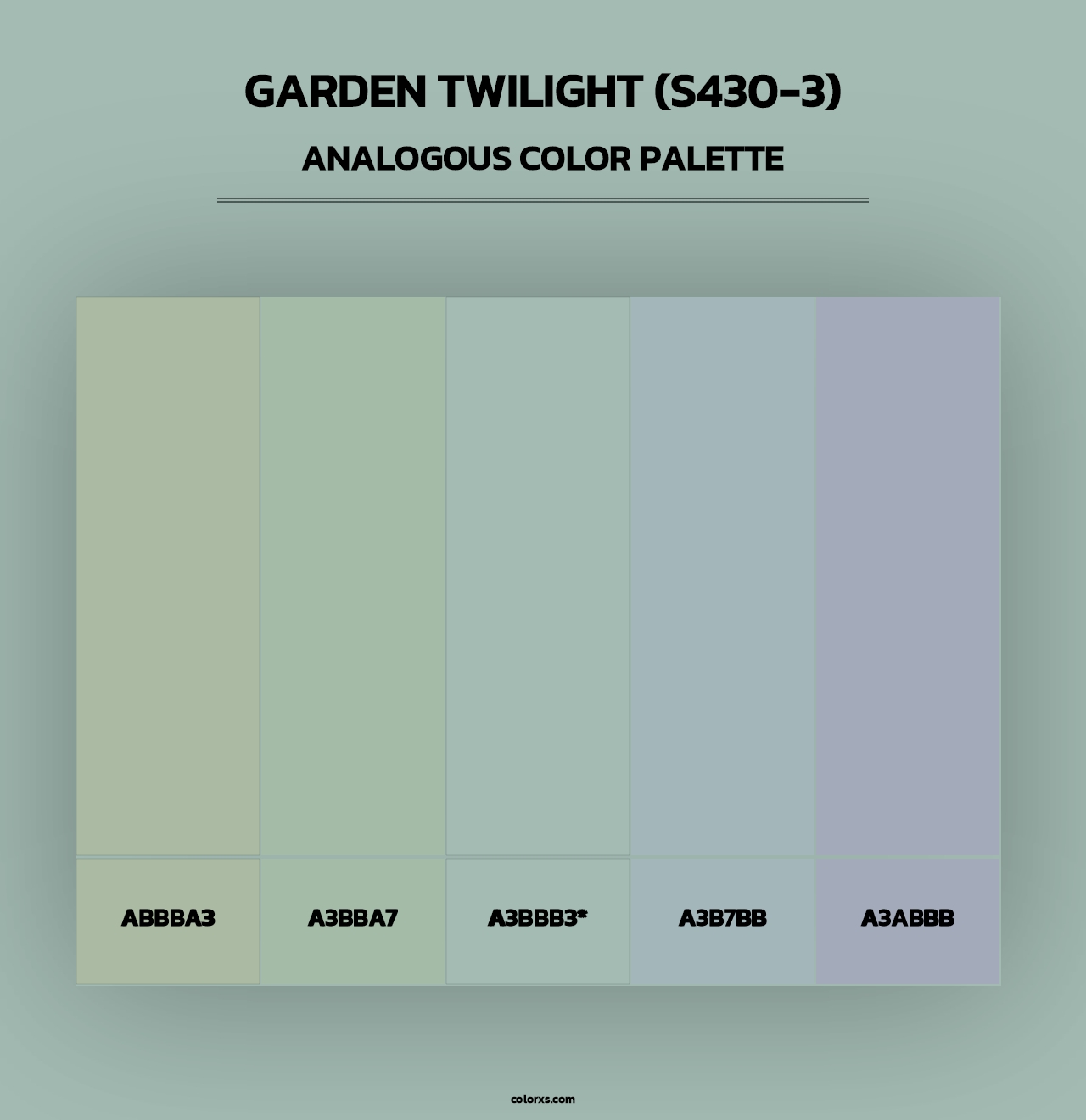 Garden Twilight (S430-3) - Analogous Color Palette