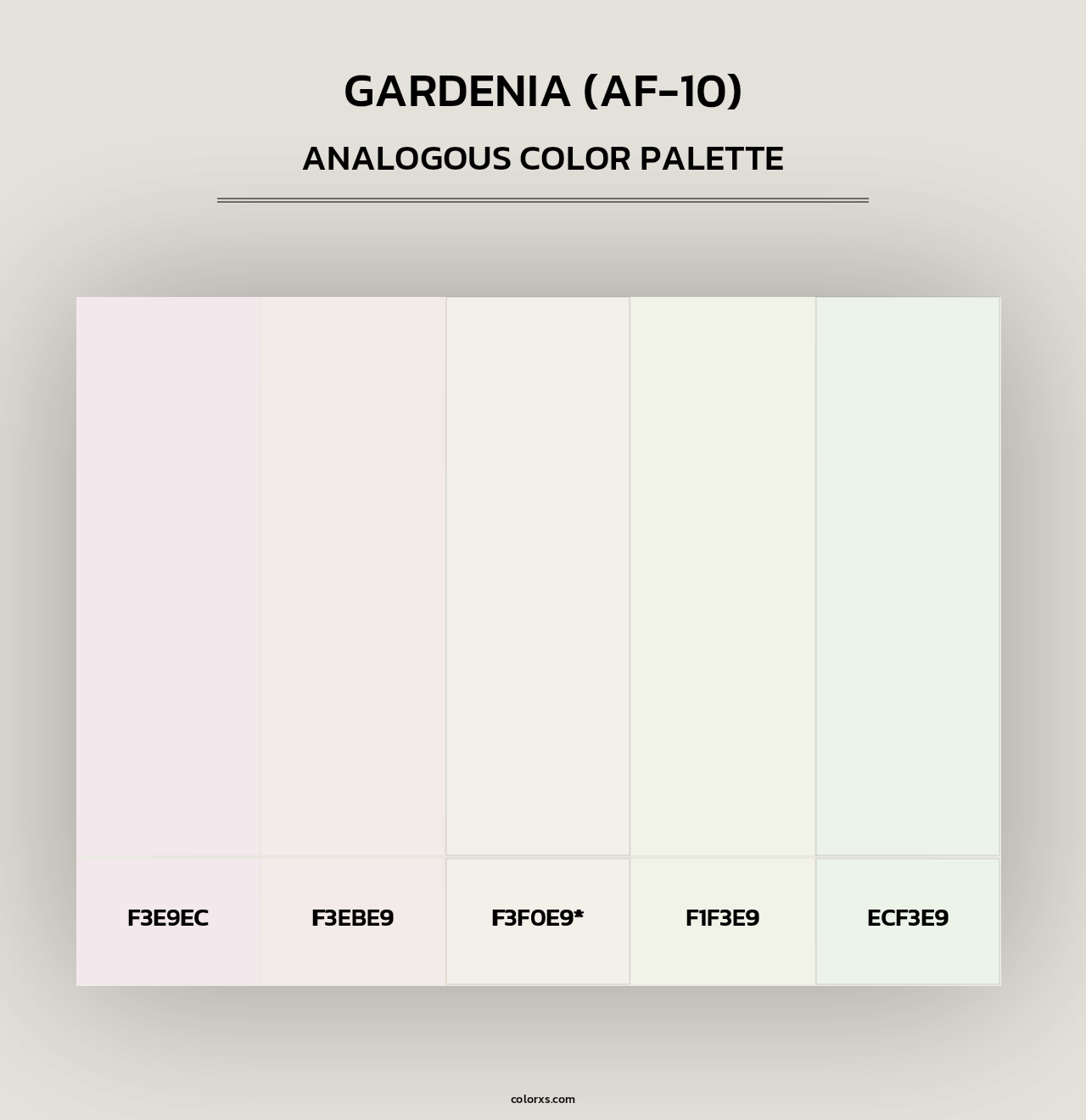 Gardenia (AF-10) - Analogous Color Palette