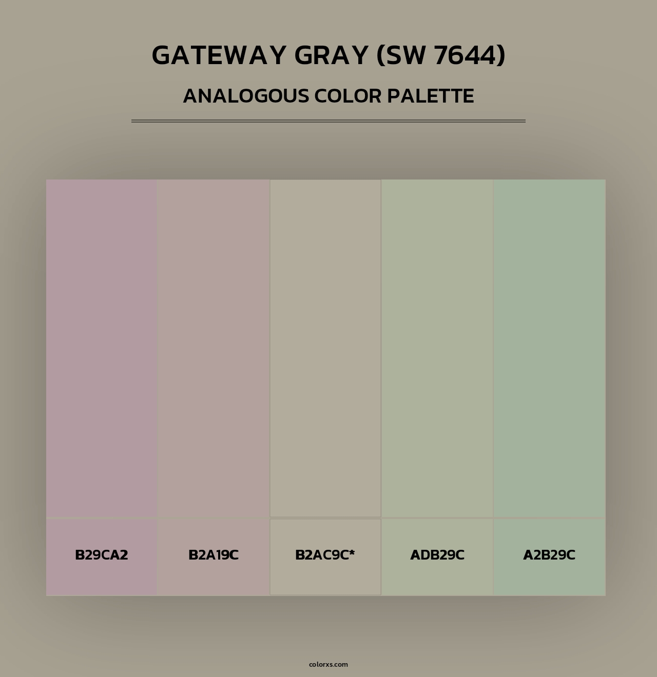 Gateway Gray (SW 7644) - Analogous Color Palette