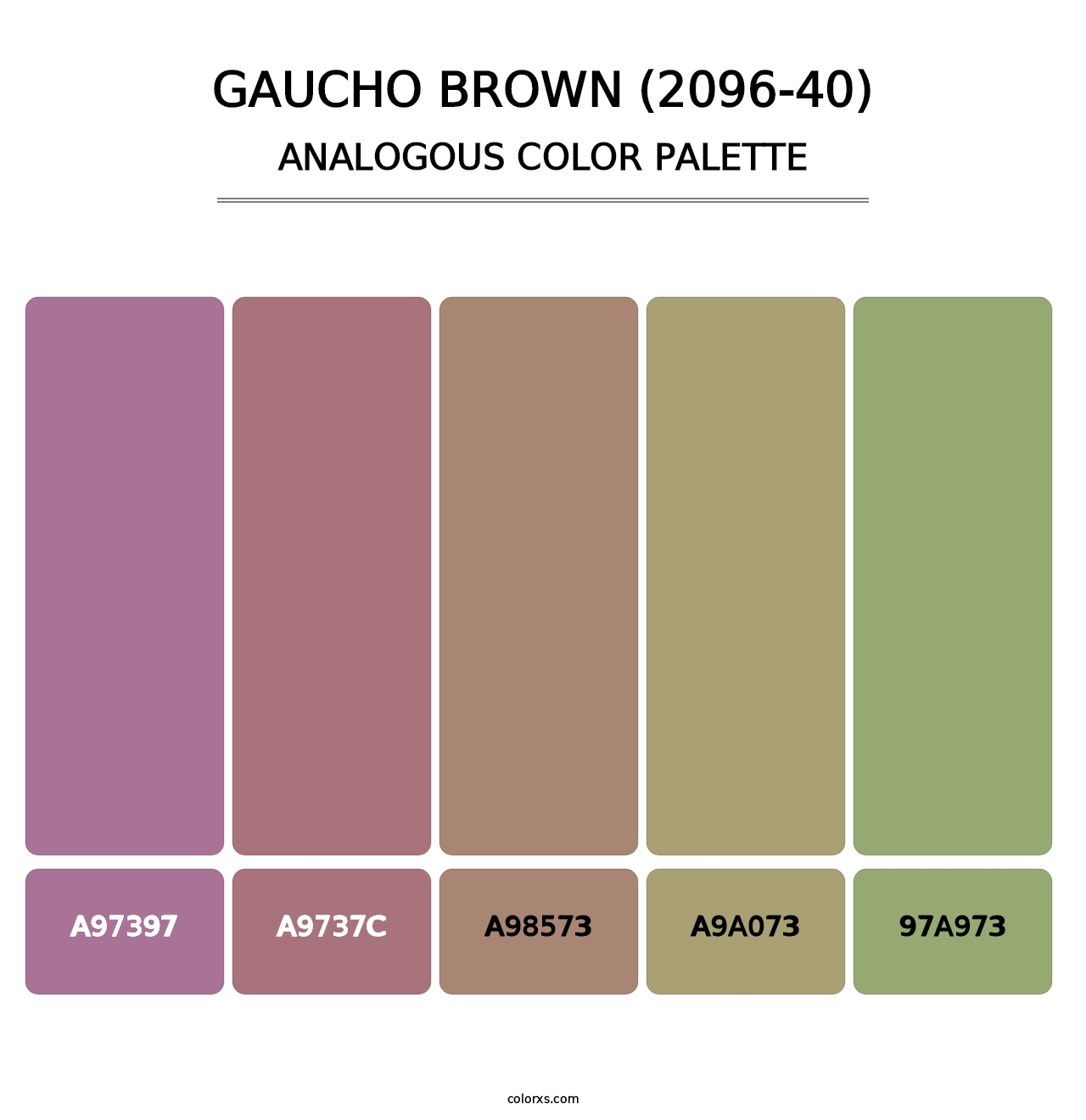 Gaucho Brown (2096-40) - Analogous Color Palette