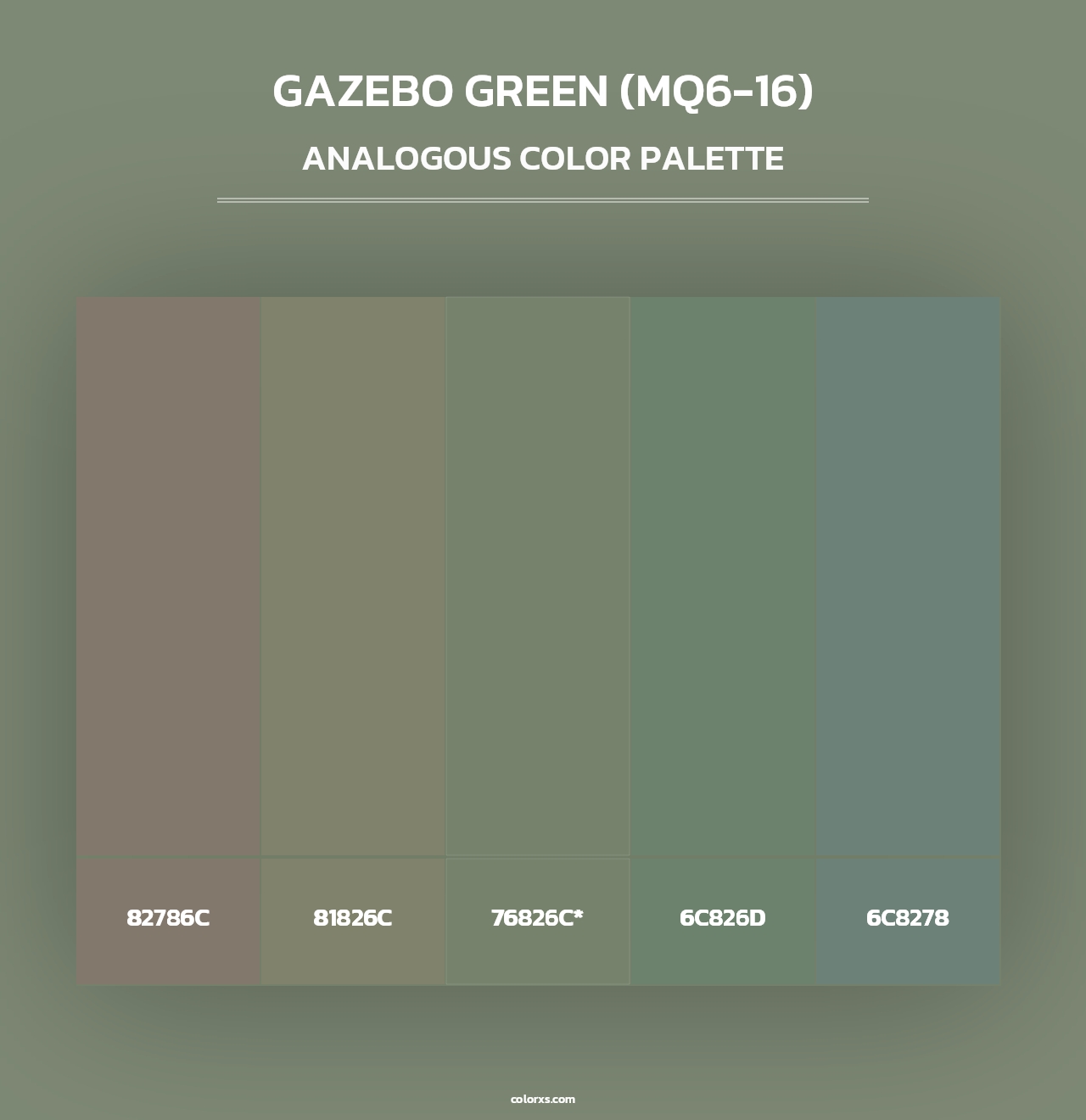 Gazebo Green (MQ6-16) - Analogous Color Palette