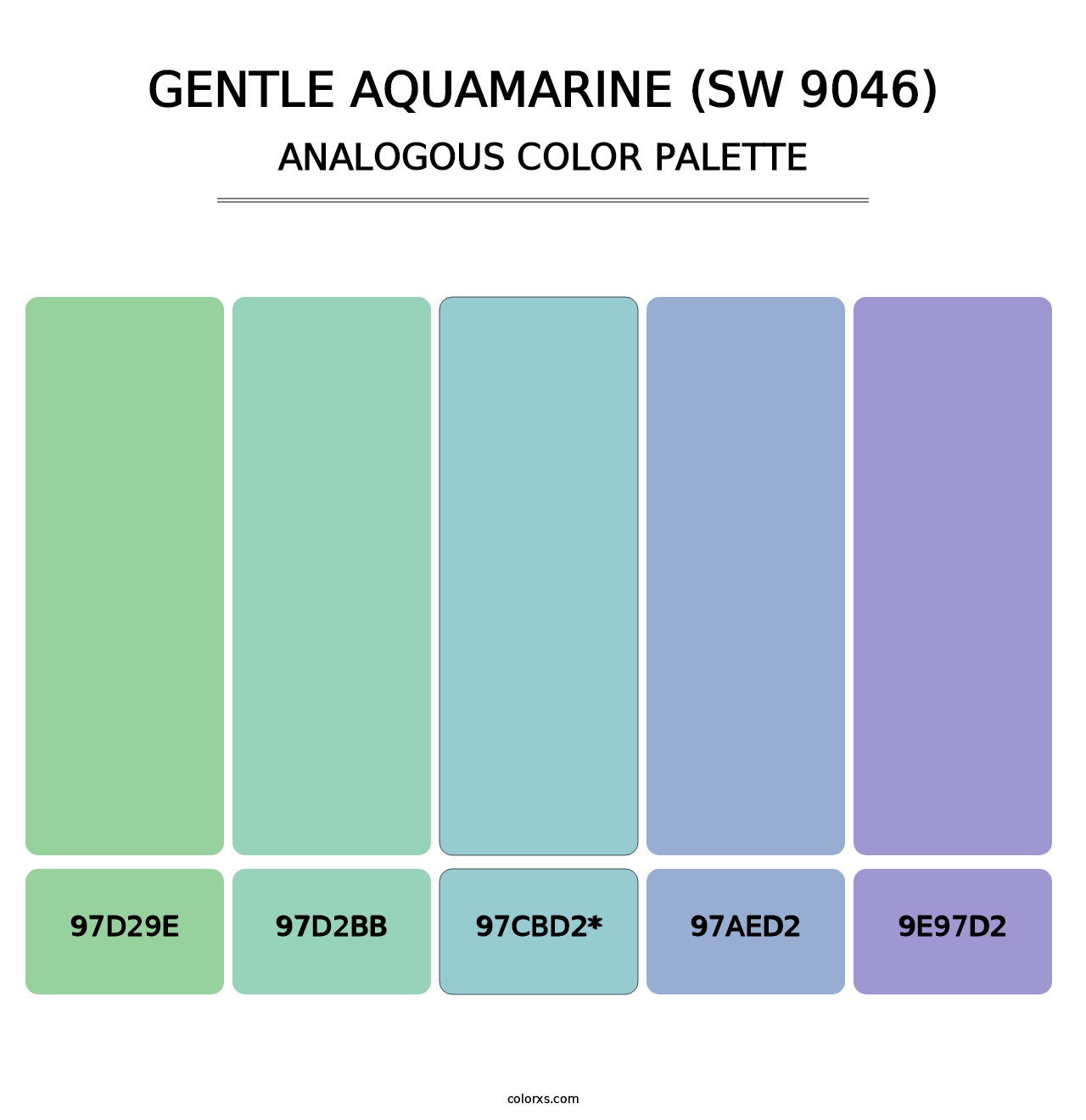 Gentle Aquamarine (SW 9046) - Analogous Color Palette