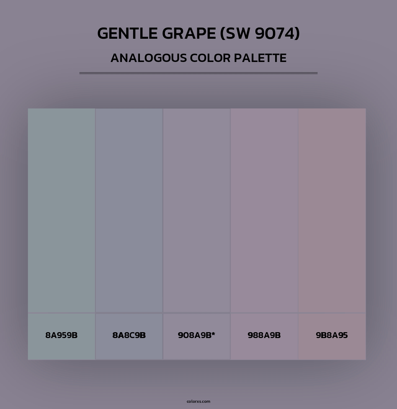 Gentle Grape (SW 9074) - Analogous Color Palette