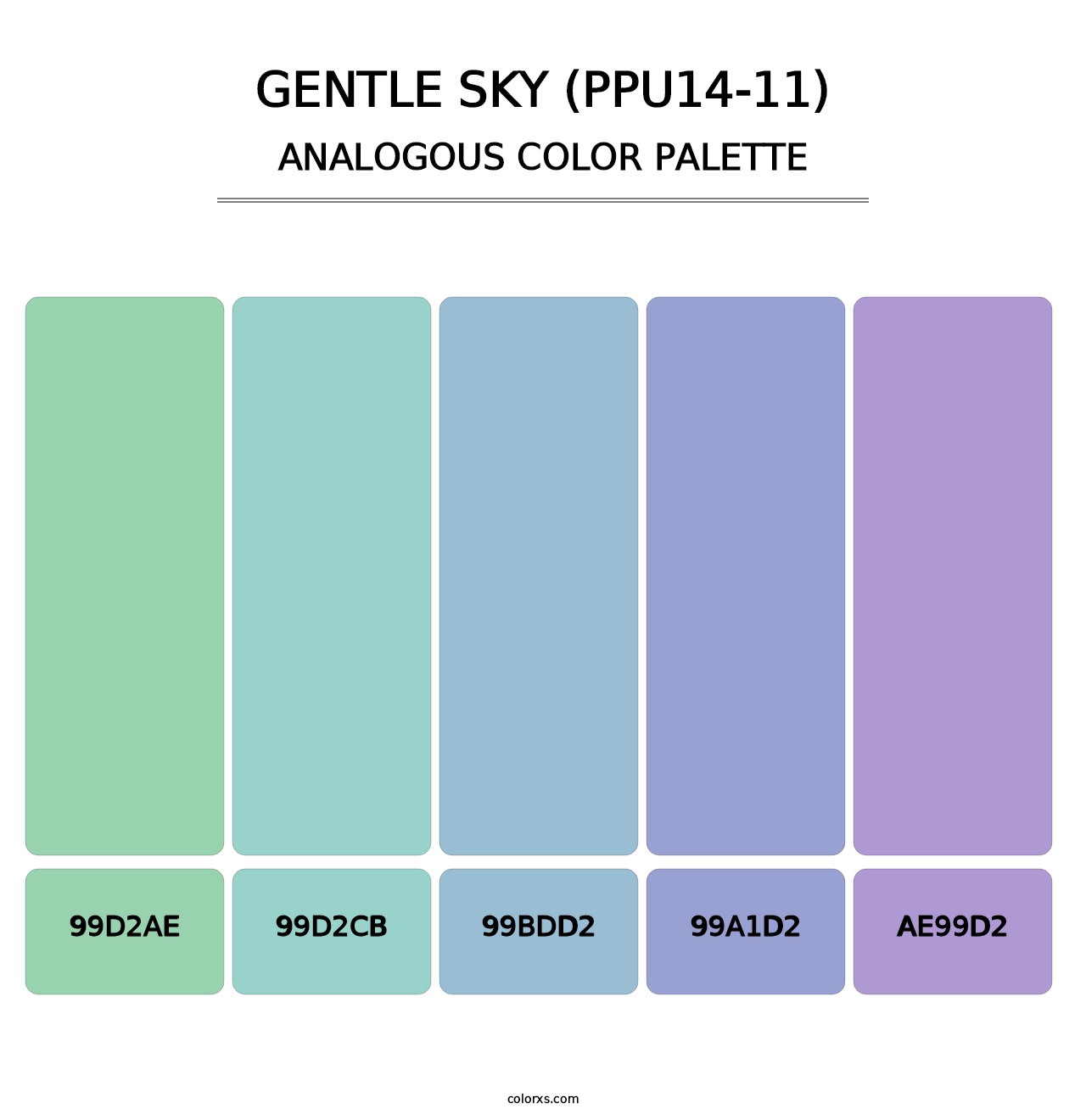 Gentle Sky (PPU14-11) - Analogous Color Palette