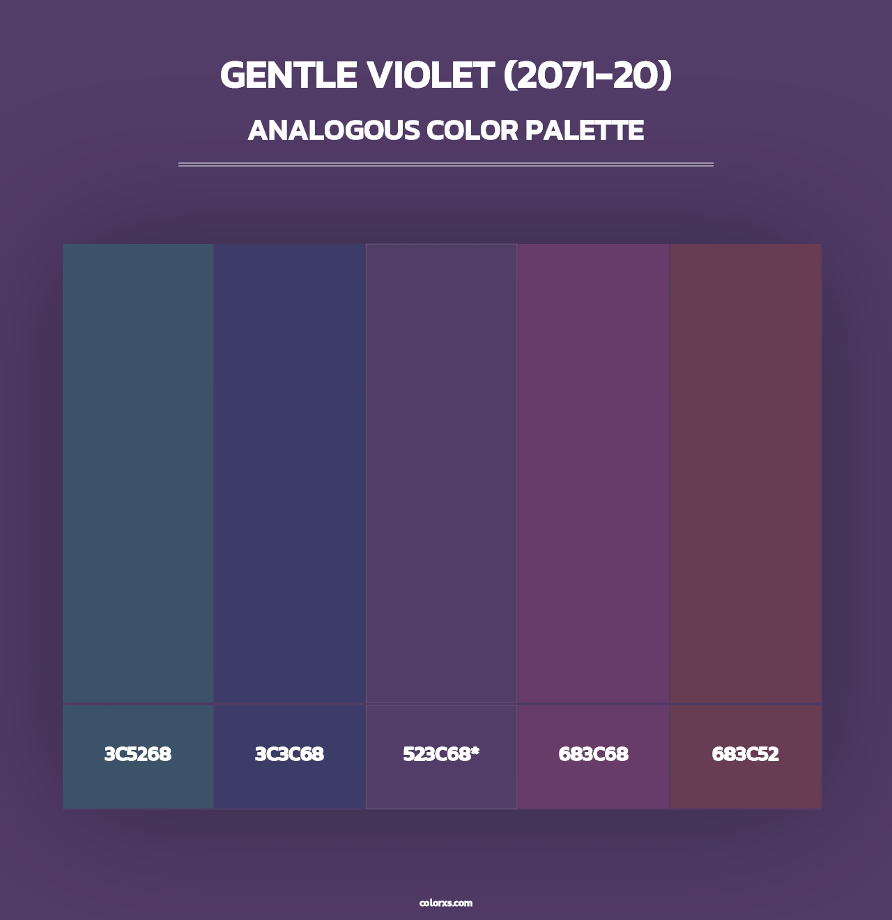 Gentle Violet (2071-20) - Analogous Color Palette