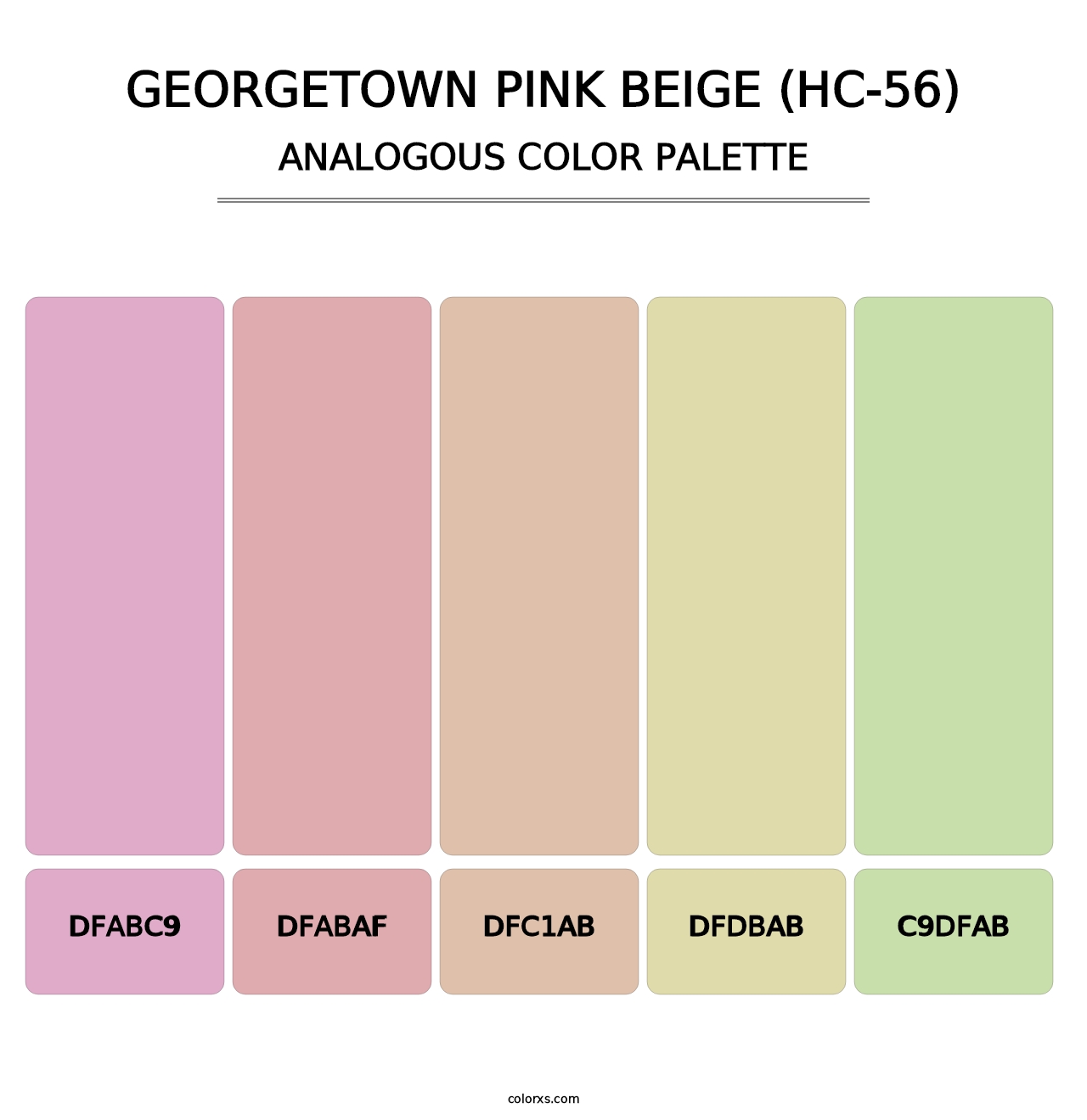 Georgetown Pink Beige (HC-56) - Analogous Color Palette