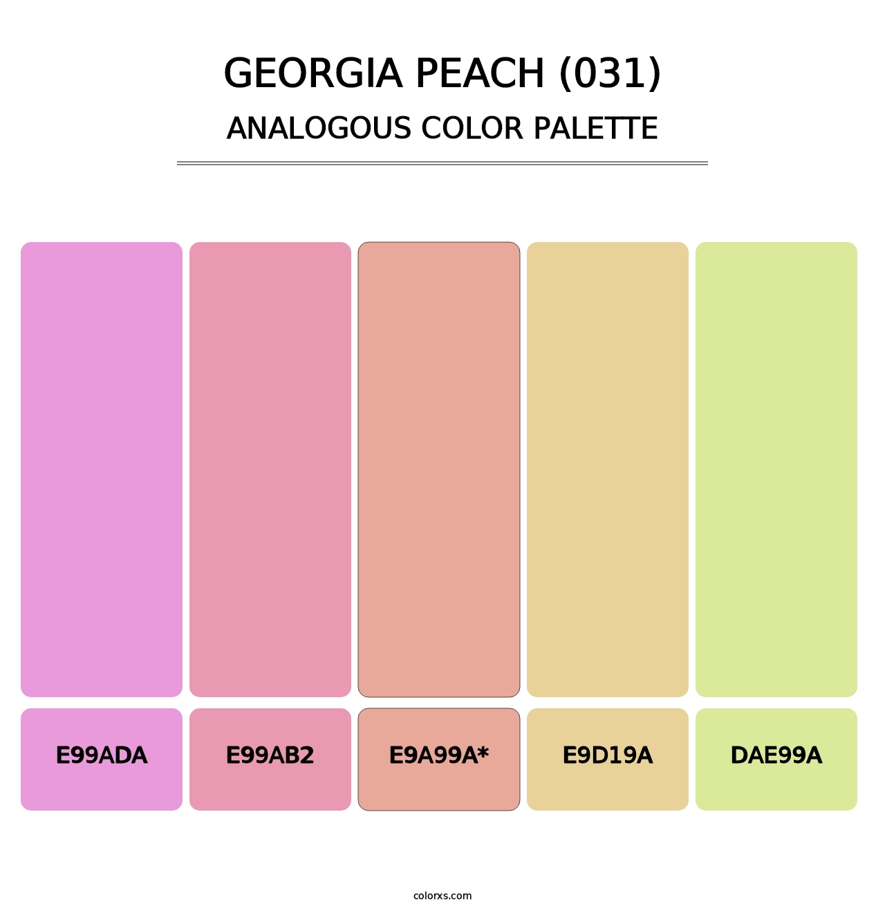 Georgia Peach (031) - Analogous Color Palette
