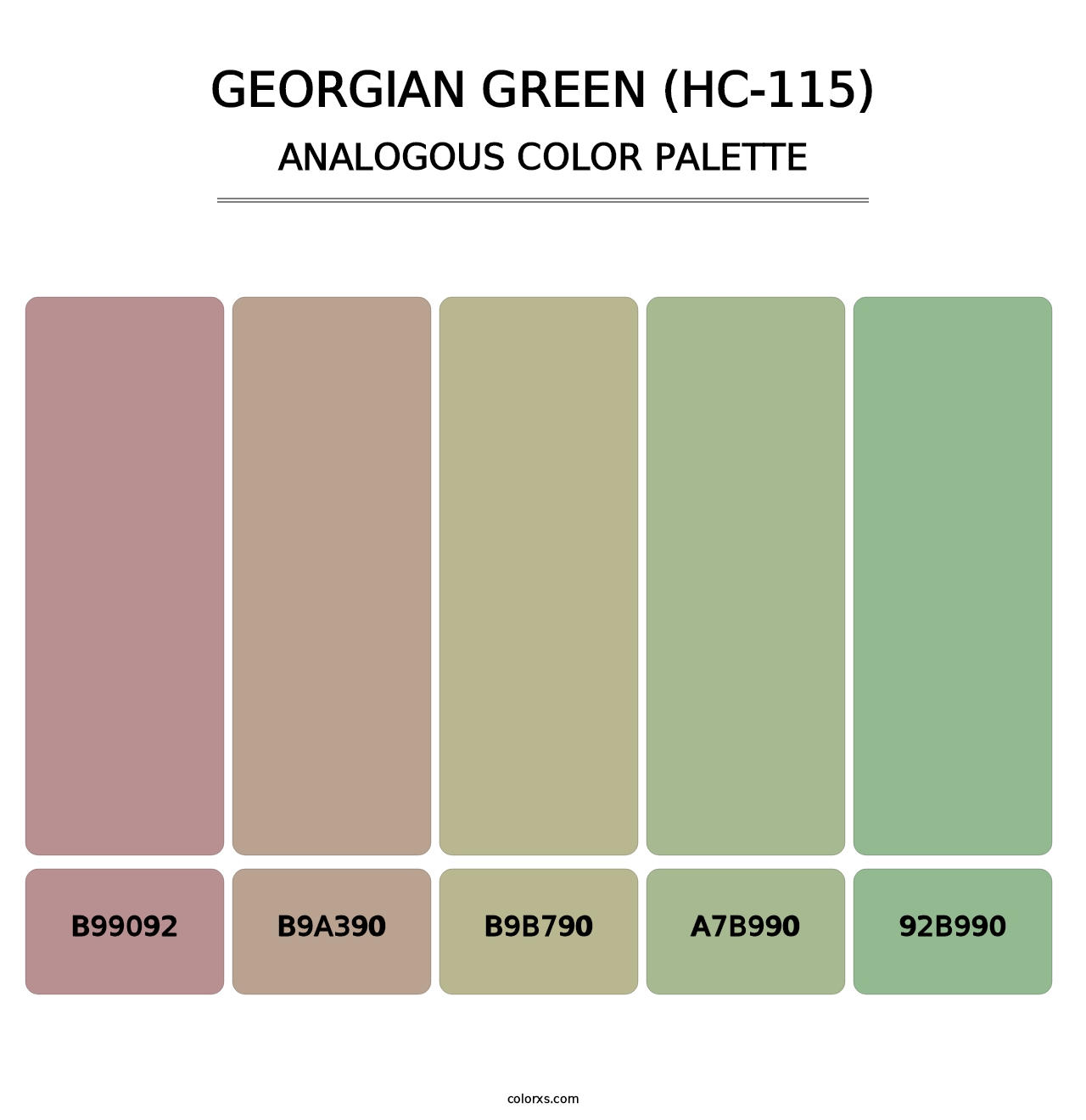 Georgian Green (HC-115) - Analogous Color Palette