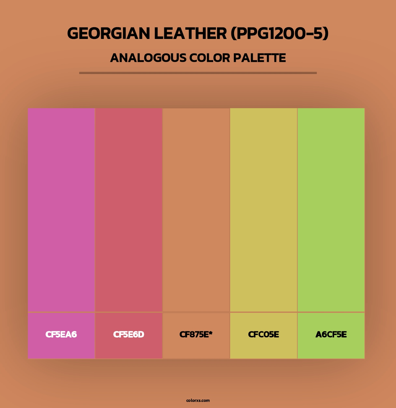 Georgian Leather (PPG1200-5) - Analogous Color Palette