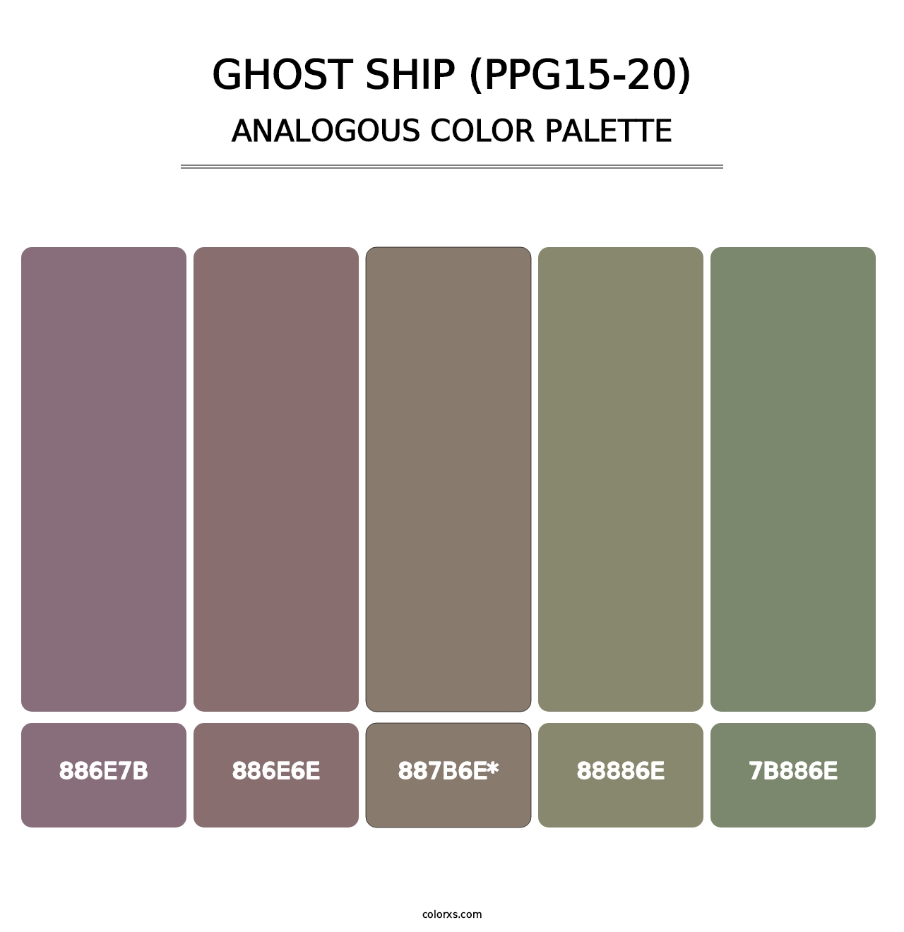 Ghost Ship (PPG15-20) - Analogous Color Palette