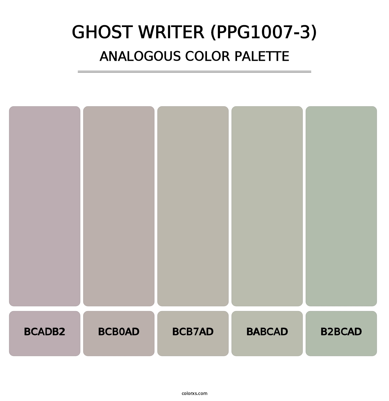 Ghost Writer (PPG1007-3) - Analogous Color Palette