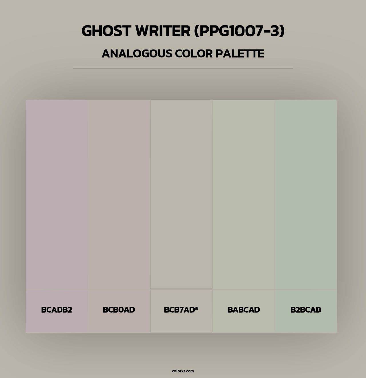 Ghost Writer (PPG1007-3) - Analogous Color Palette
