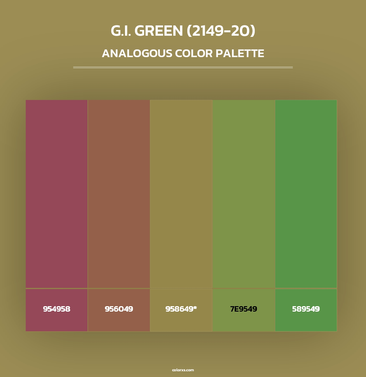 G.I. Green (2149-20) - Analogous Color Palette
