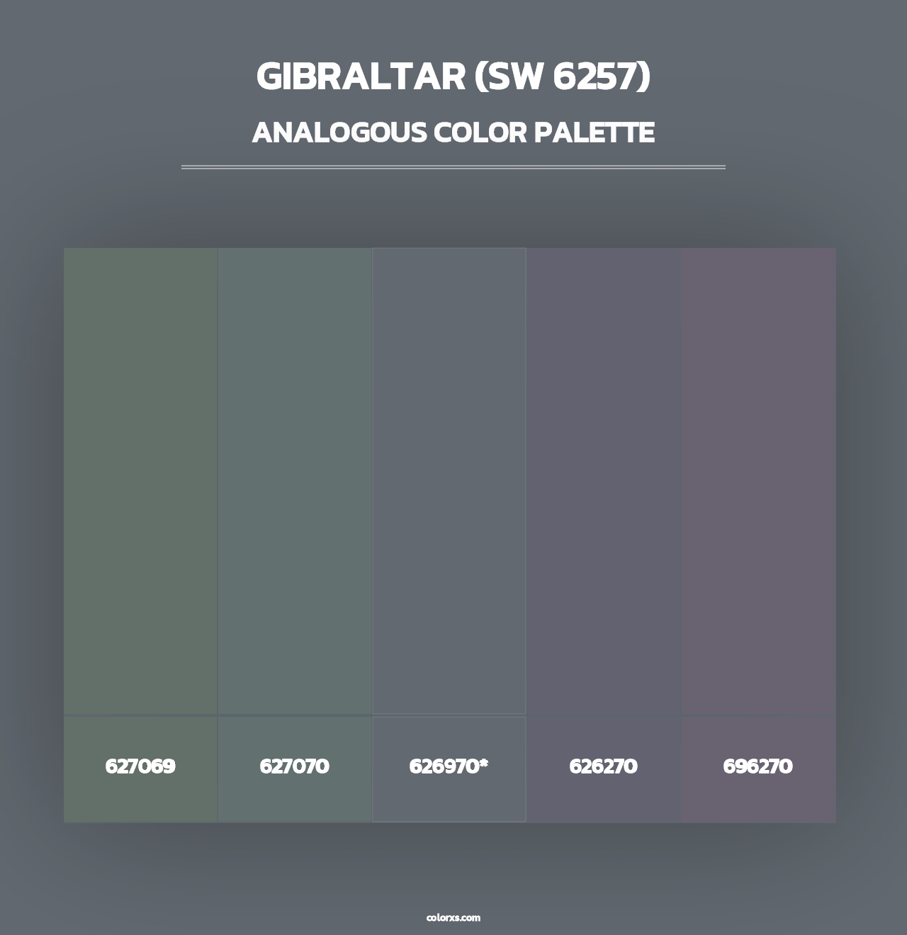 Gibraltar (SW 6257) - Analogous Color Palette