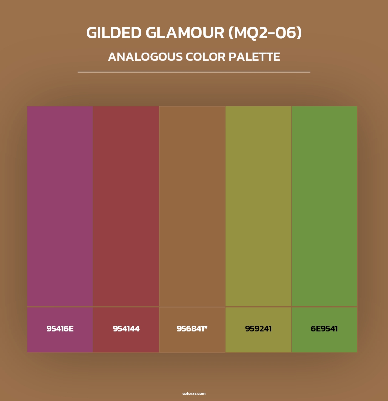 Gilded Glamour (MQ2-06) - Analogous Color Palette
