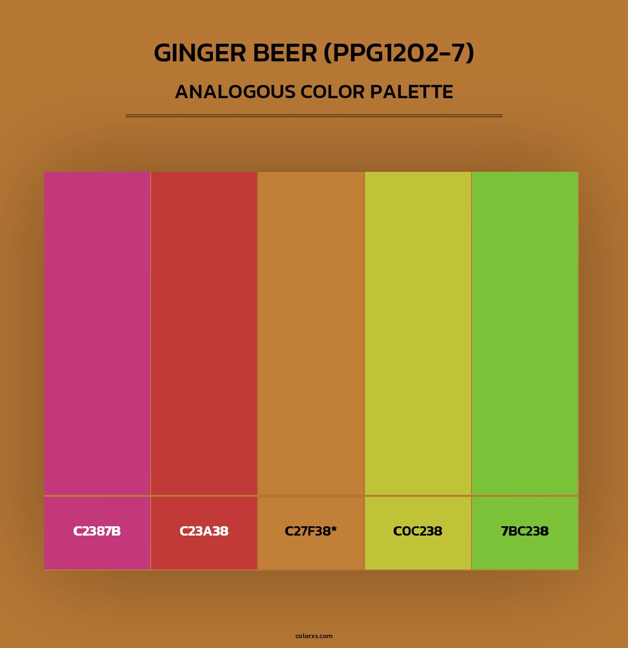 Ginger Beer (PPG1202-7) - Analogous Color Palette