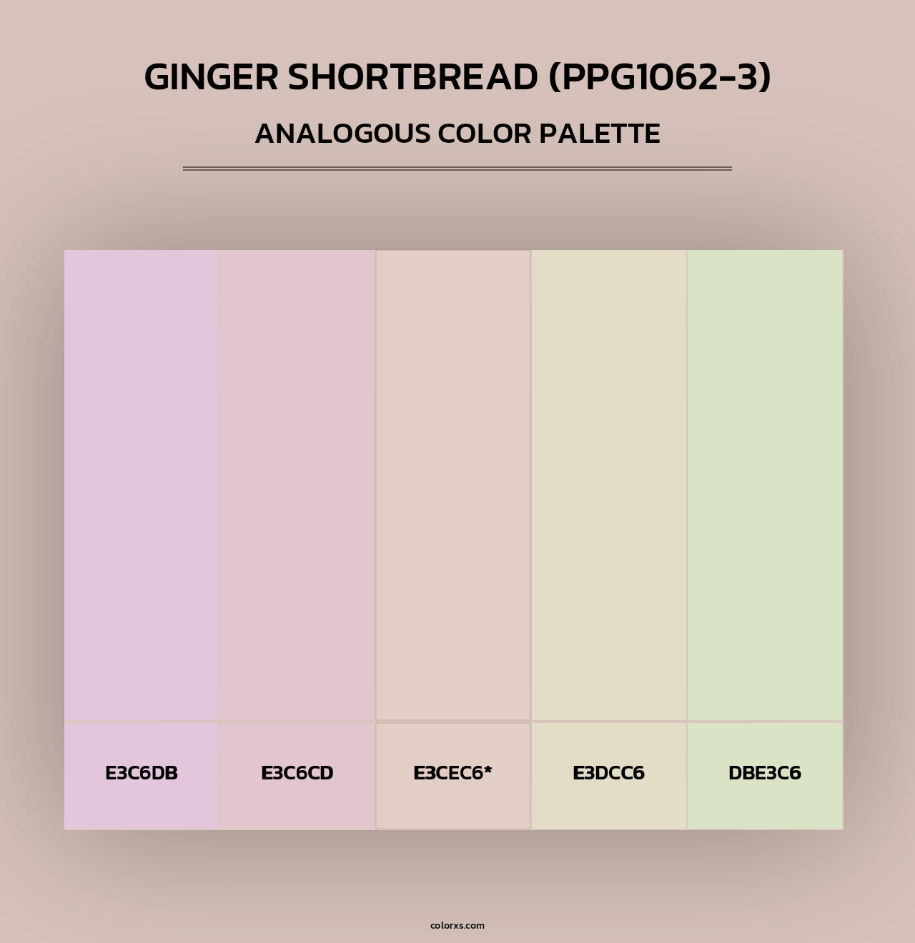 Ginger Shortbread (PPG1062-3) - Analogous Color Palette