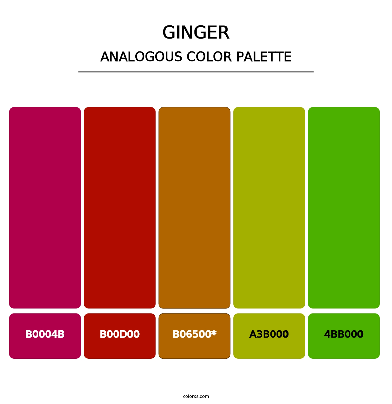 Ginger - Analogous Color Palette