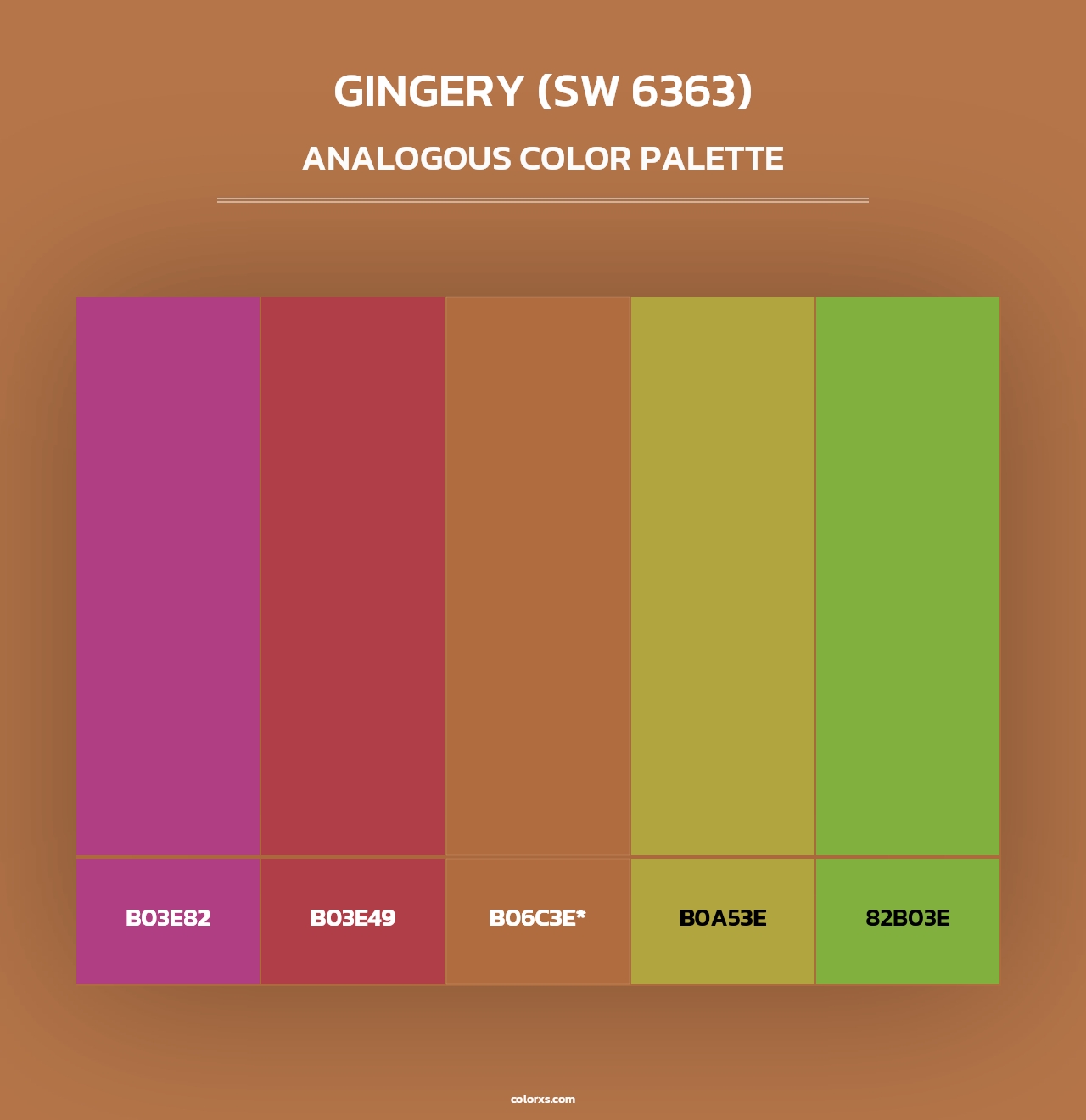 Gingery (SW 6363) - Analogous Color Palette