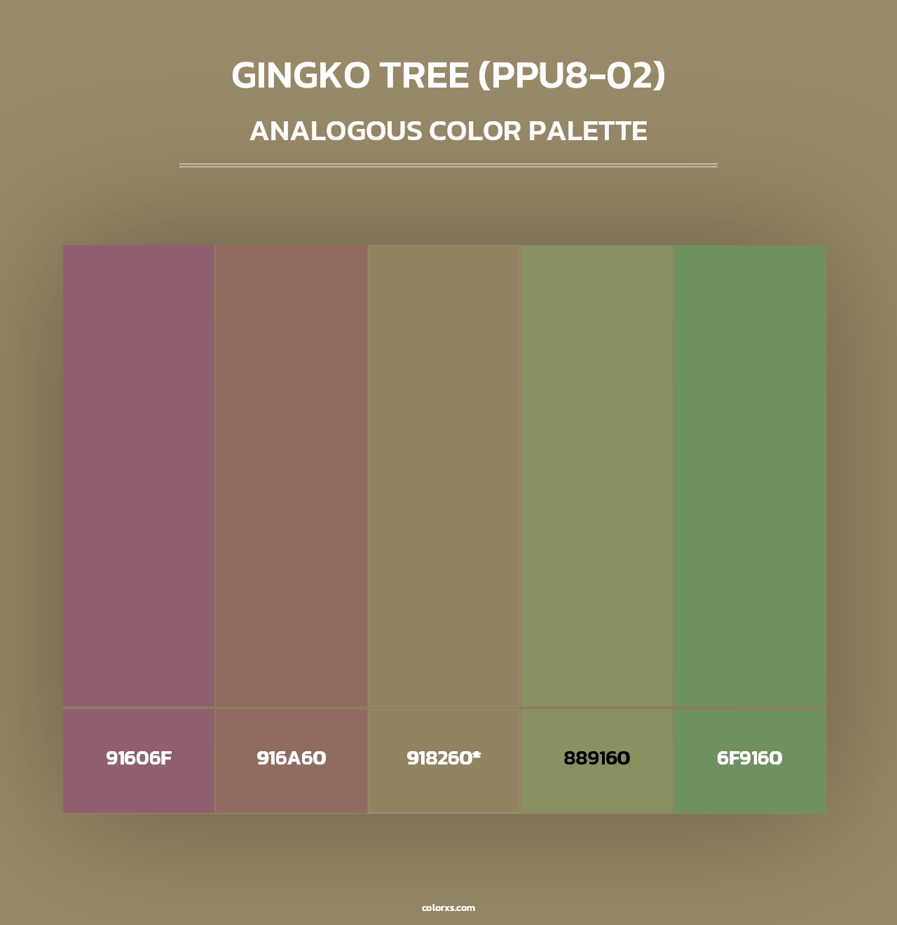 Gingko Tree (PPU8-02) - Analogous Color Palette