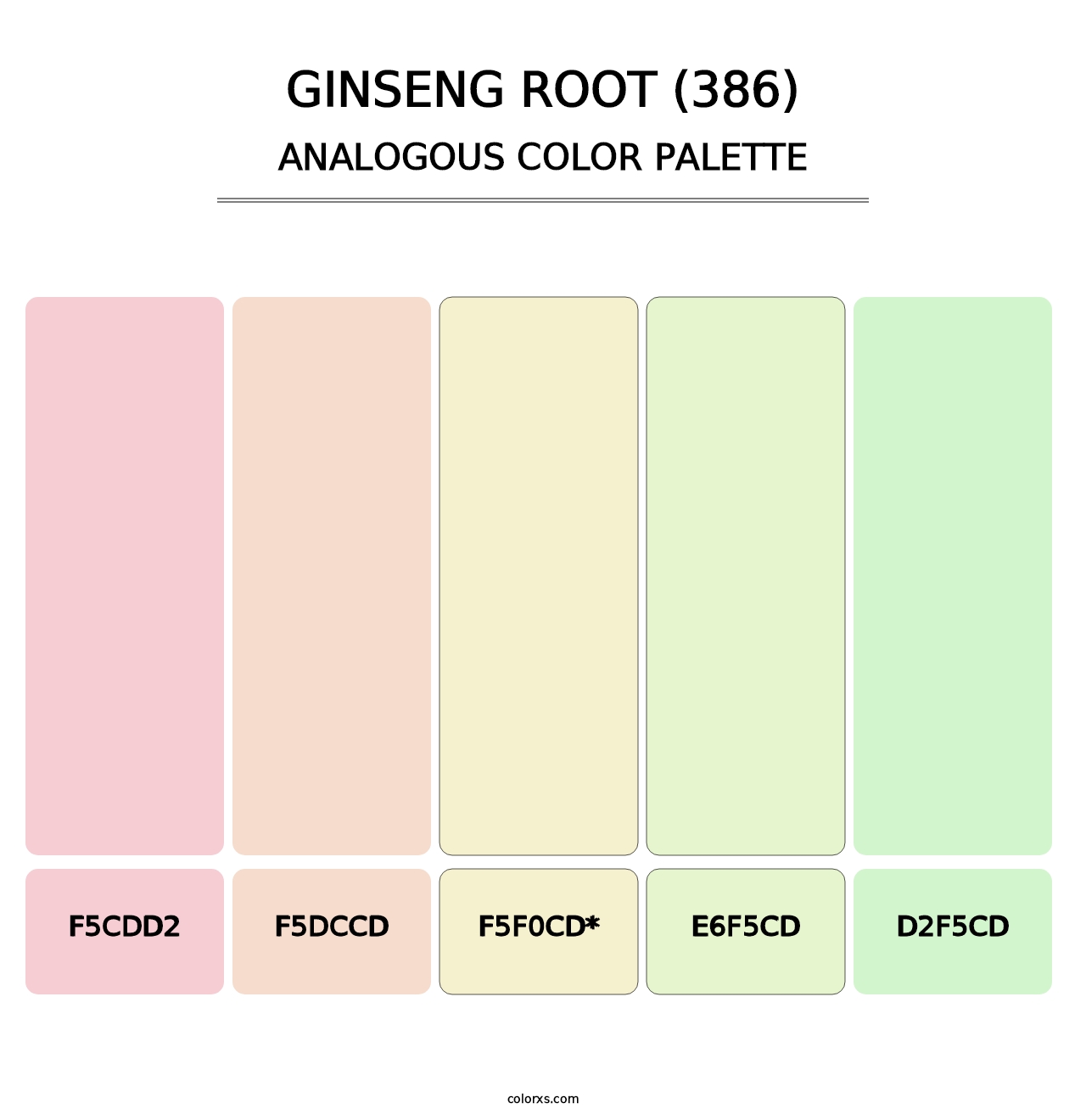 Ginseng Root (386) - Analogous Color Palette