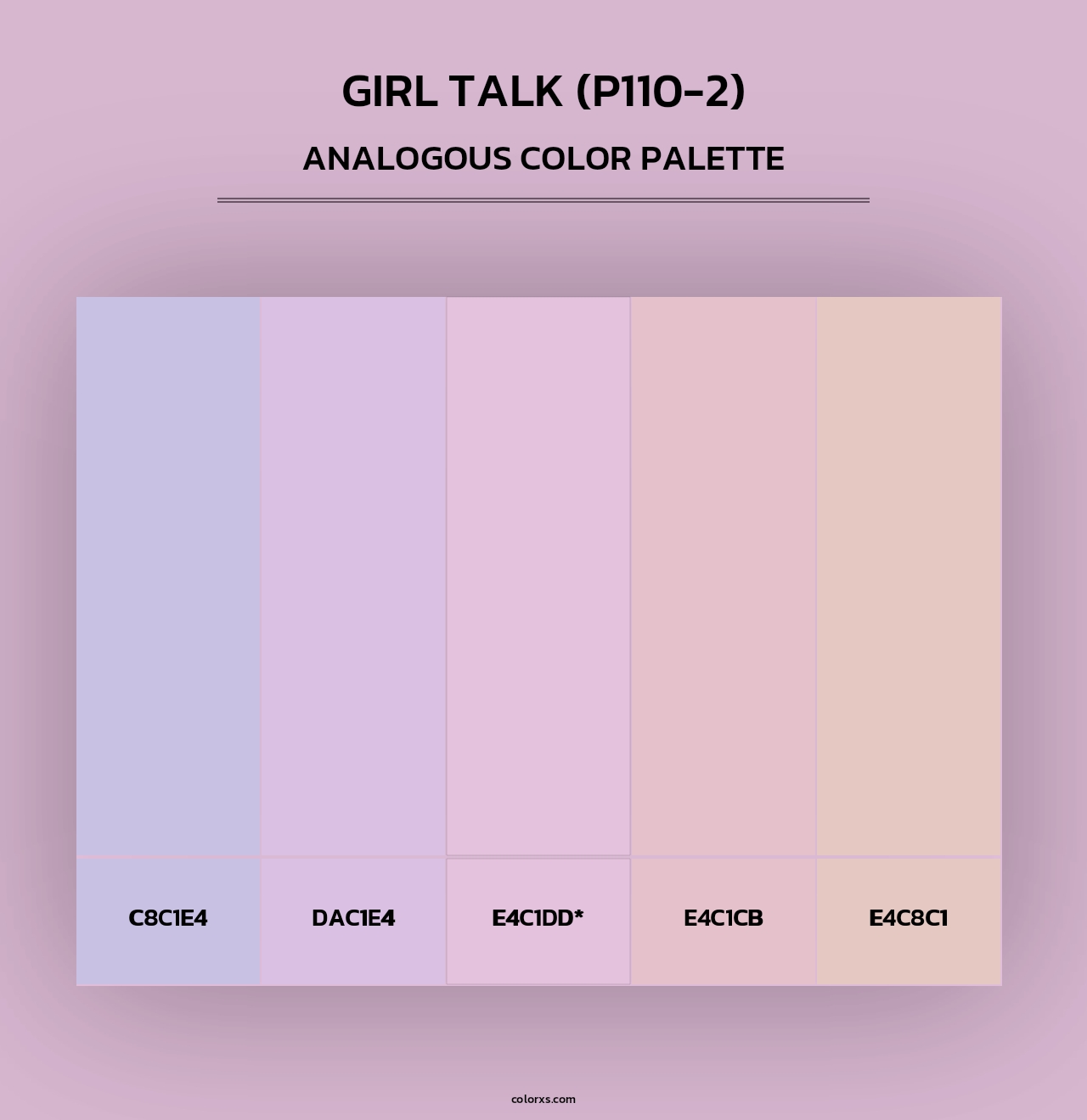 Girl Talk (P110-2) - Analogous Color Palette
