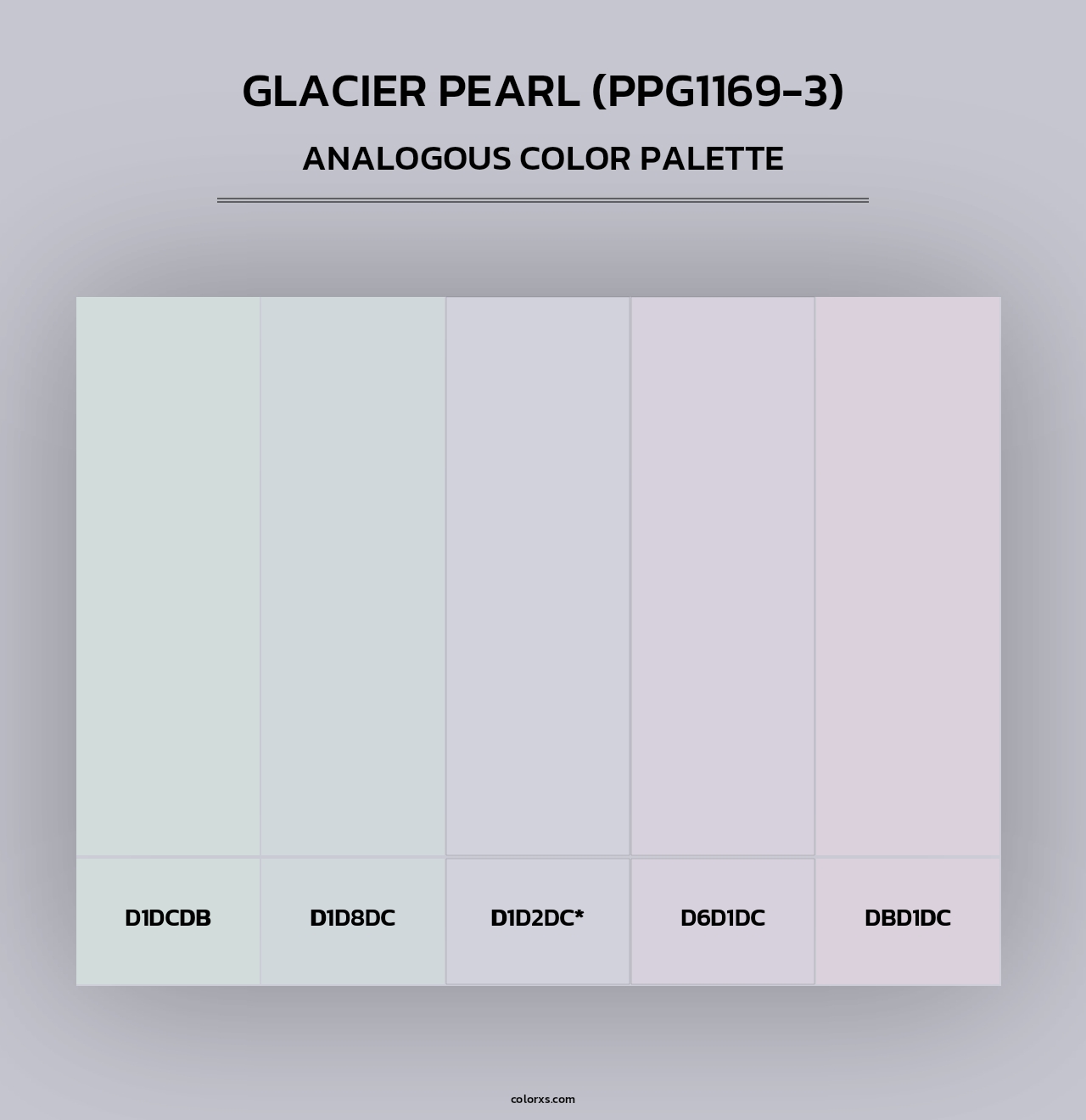 Glacier Pearl (PPG1169-3) - Analogous Color Palette