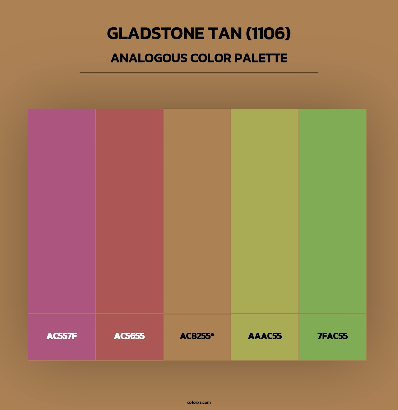 Gladstone Tan (1106) - Analogous Color Palette