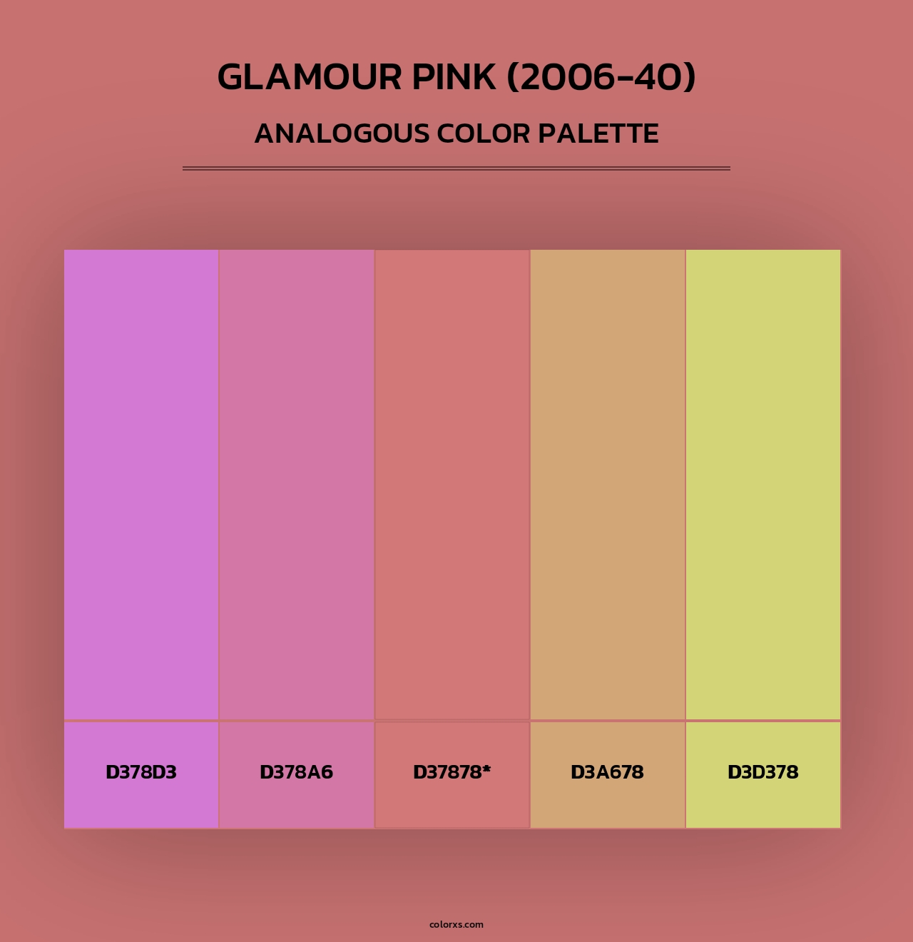 Glamour Pink (2006-40) - Analogous Color Palette