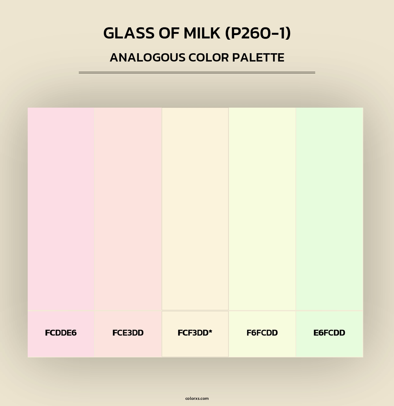 Glass Of Milk (P260-1) - Analogous Color Palette