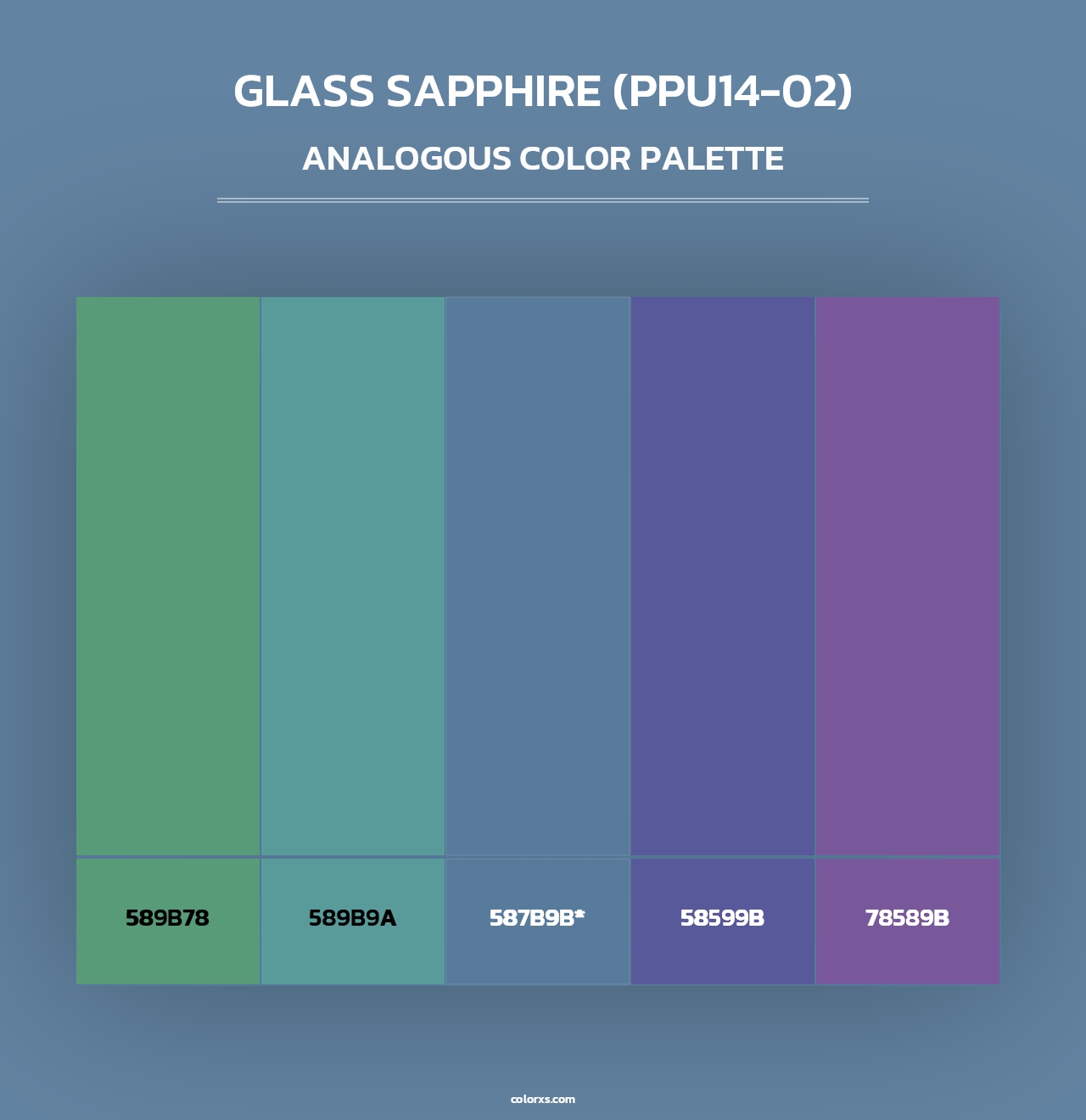 Glass Sapphire (PPU14-02) - Analogous Color Palette
