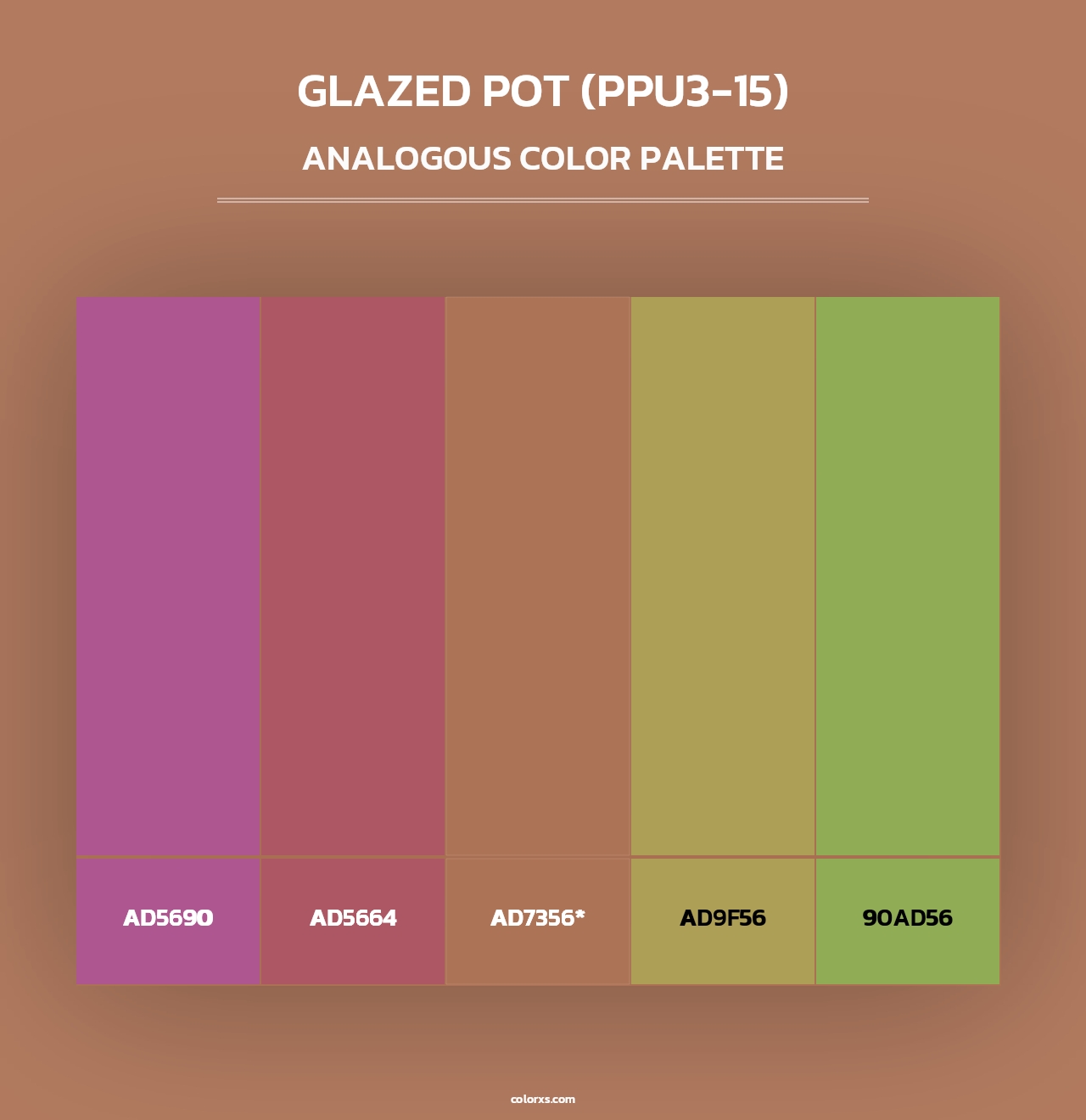 Glazed Pot (PPU3-15) - Analogous Color Palette