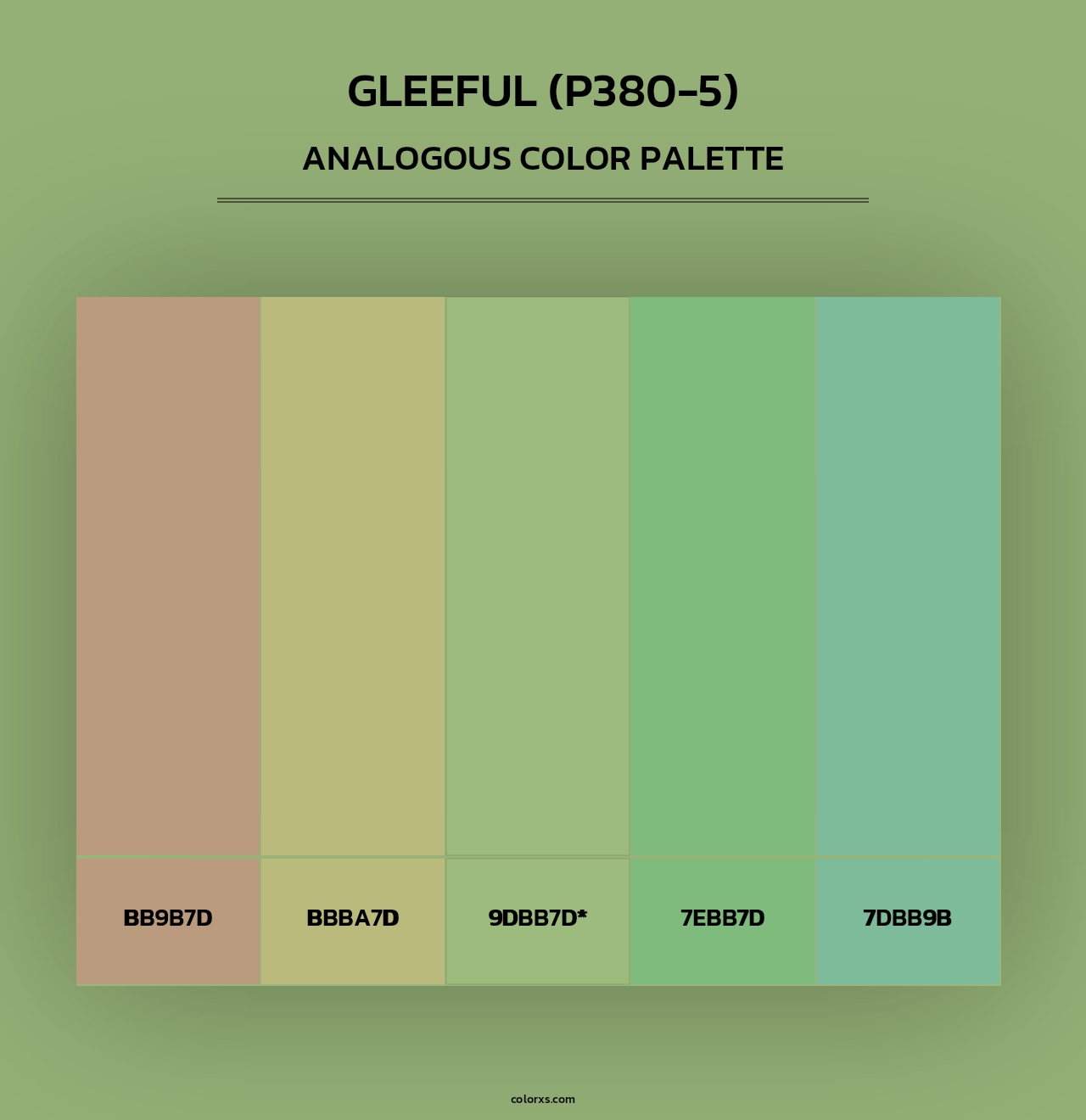 Gleeful (P380-5) - Analogous Color Palette