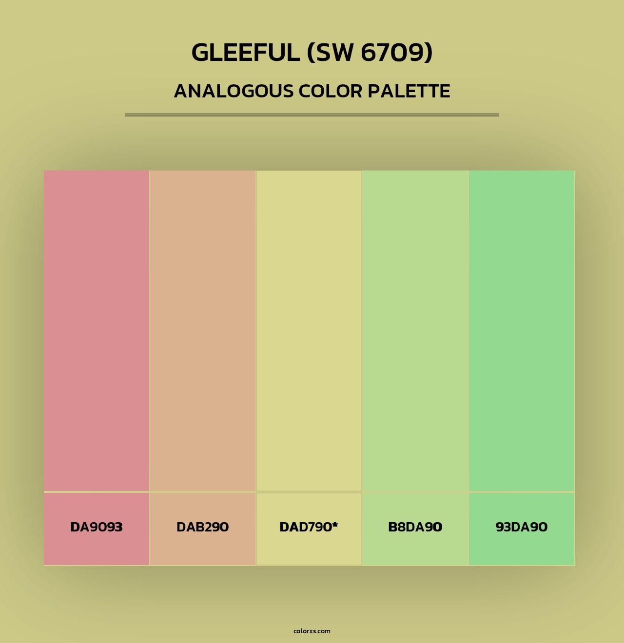 Gleeful (SW 6709) - Analogous Color Palette