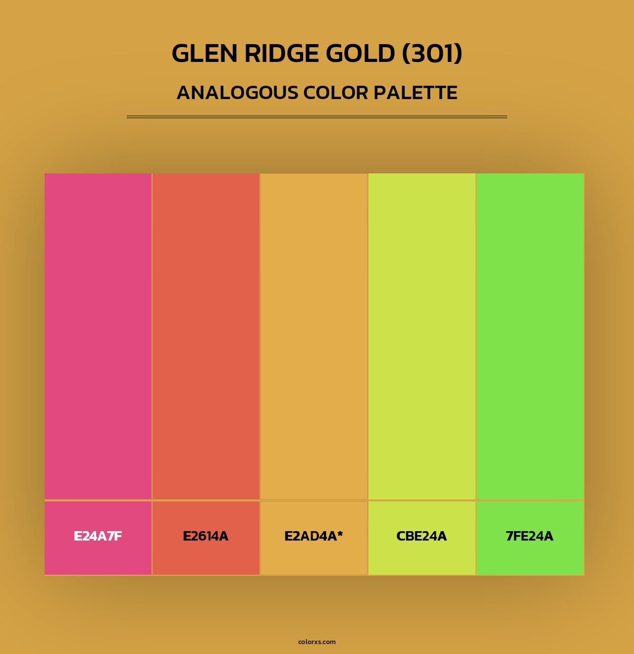 Glen Ridge Gold (301) - Analogous Color Palette