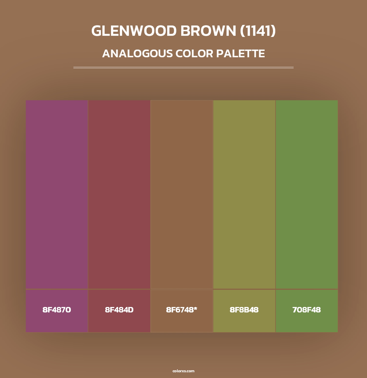 Glenwood Brown (1141) - Analogous Color Palette