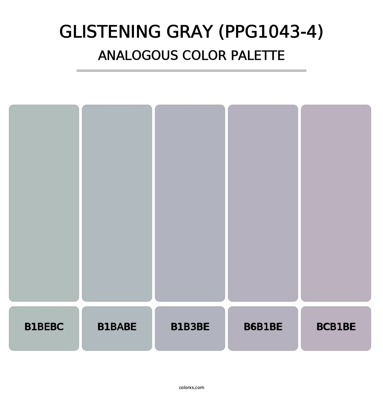 Glistening Gray (PPG1043-4) - Analogous Color Palette