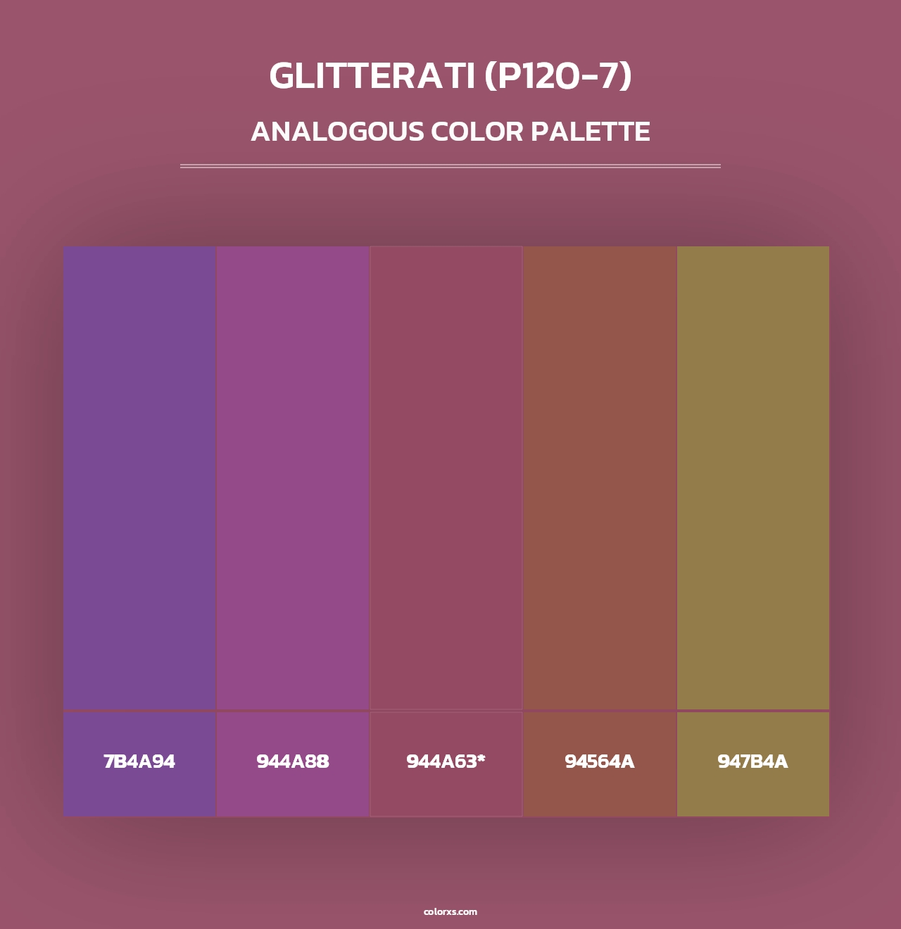 Glitterati (P120-7) - Analogous Color Palette