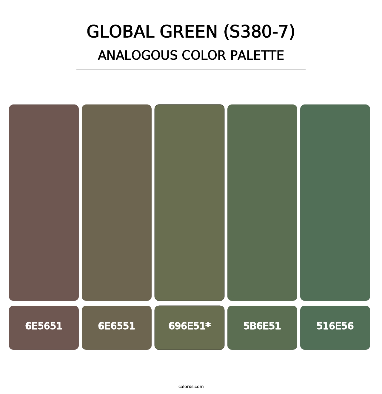 Global Green (S380-7) - Analogous Color Palette