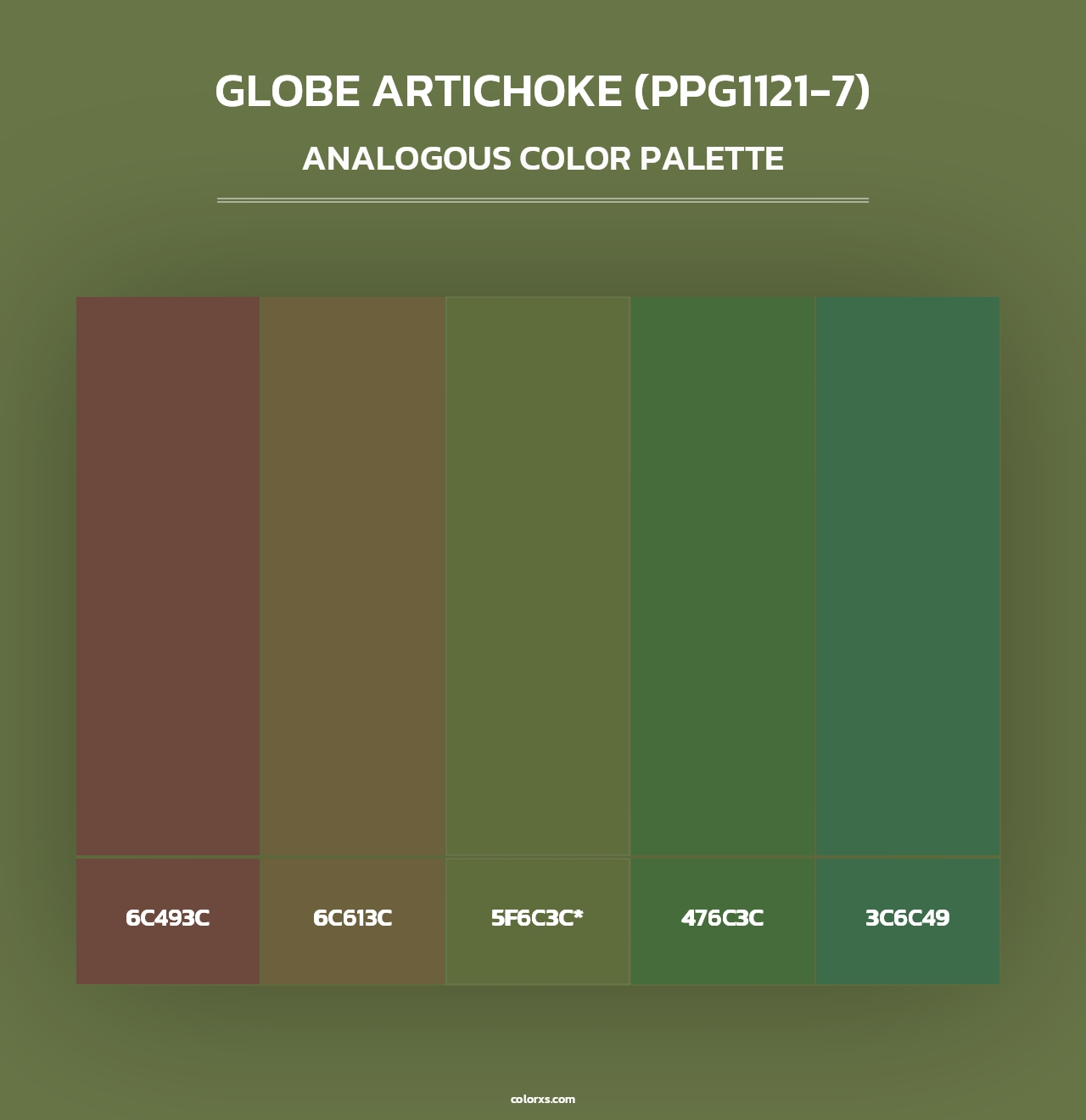 Globe Artichoke (PPG1121-7) - Analogous Color Palette