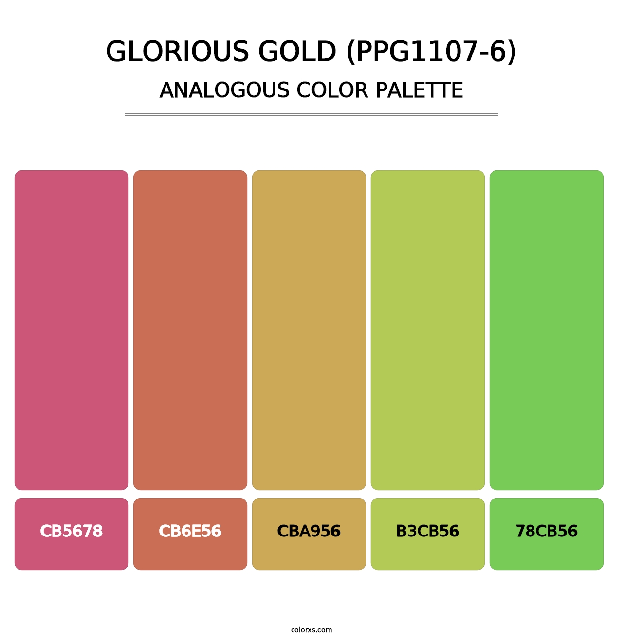 Glorious Gold (PPG1107-6) - Analogous Color Palette