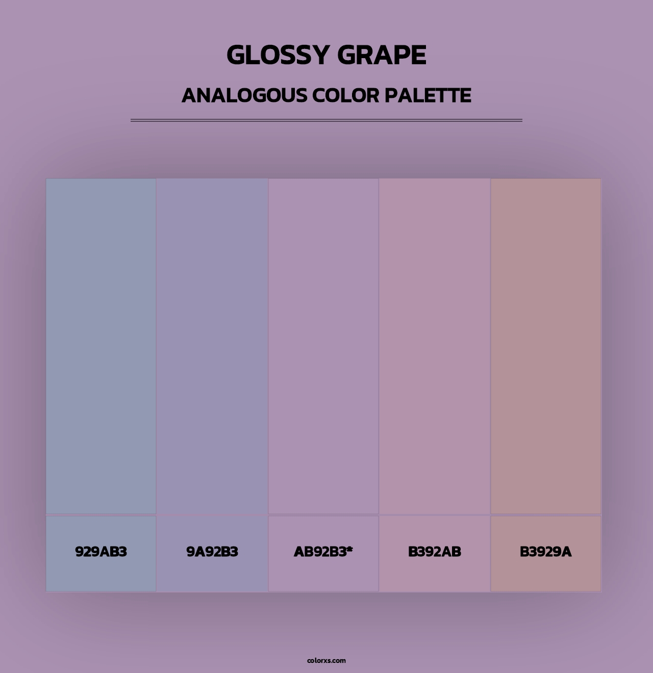 Glossy Grape - Analogous Color Palette