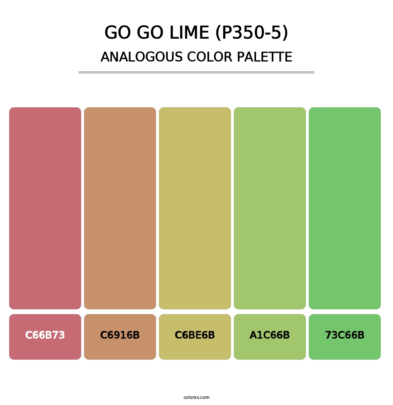 Go Go Lime (P350-5) - Analogous Color Palette