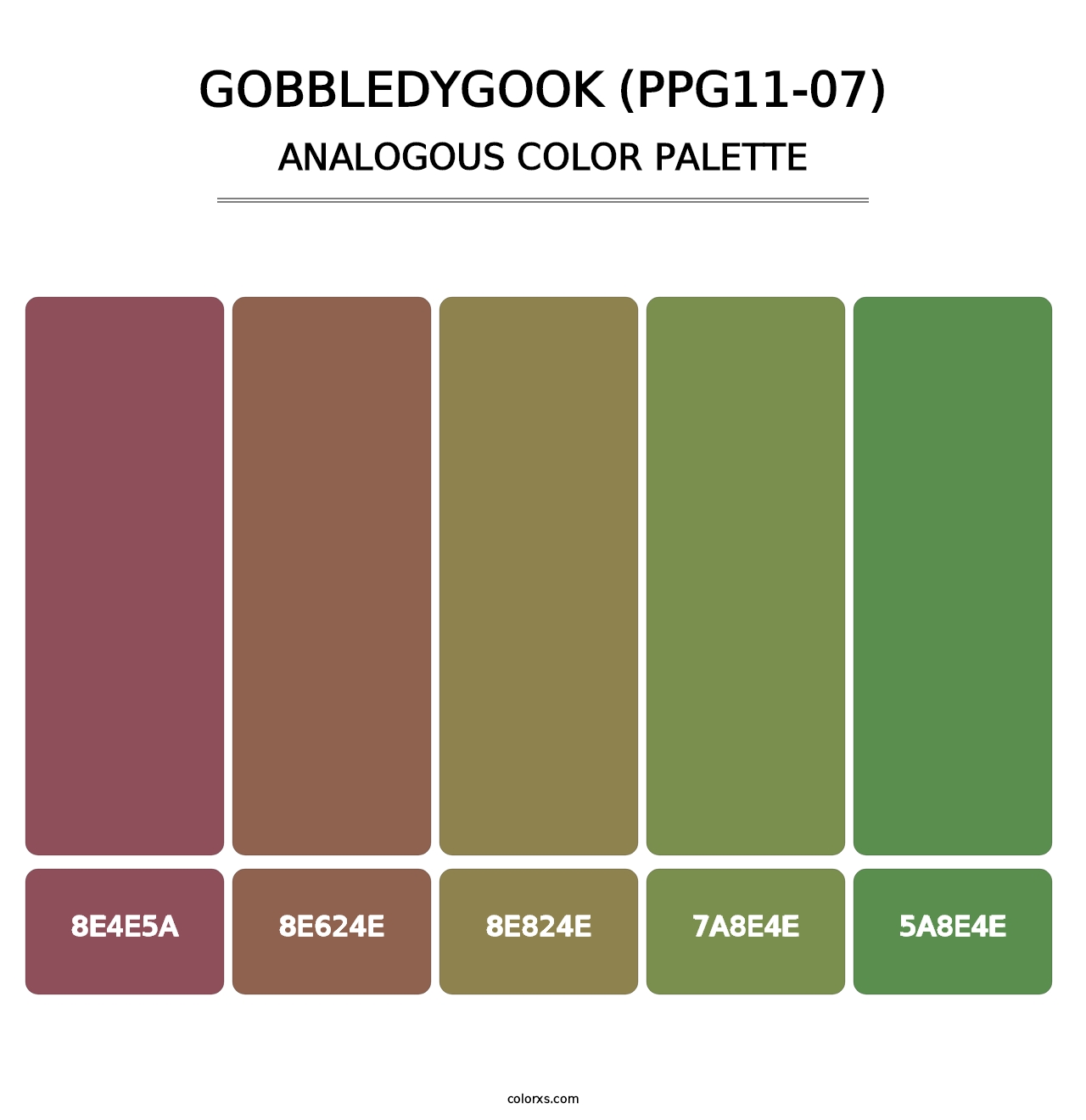 Gobbledygook (PPG11-07) - Analogous Color Palette